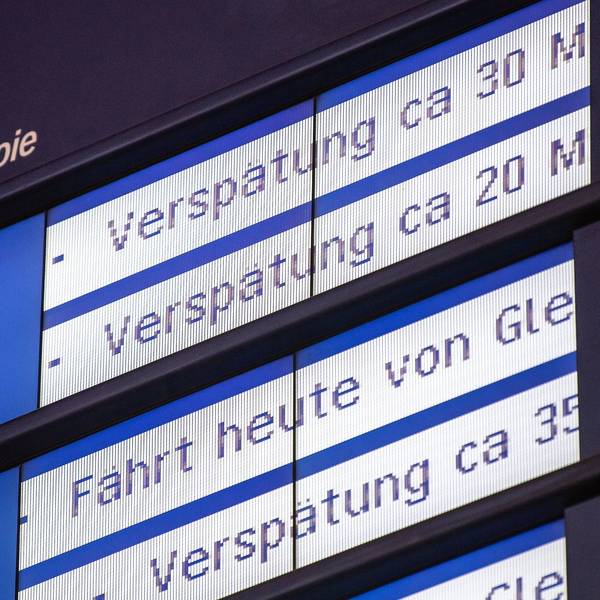 Verpätungen bei der Bahn