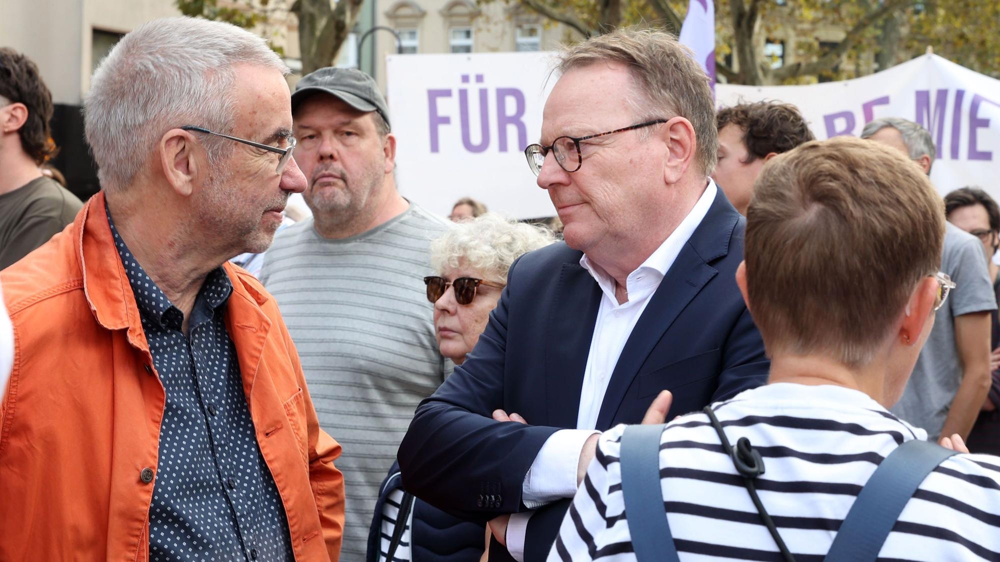 OB Burmester kam bei der Demonstration mit Kölnern ins Gespräch