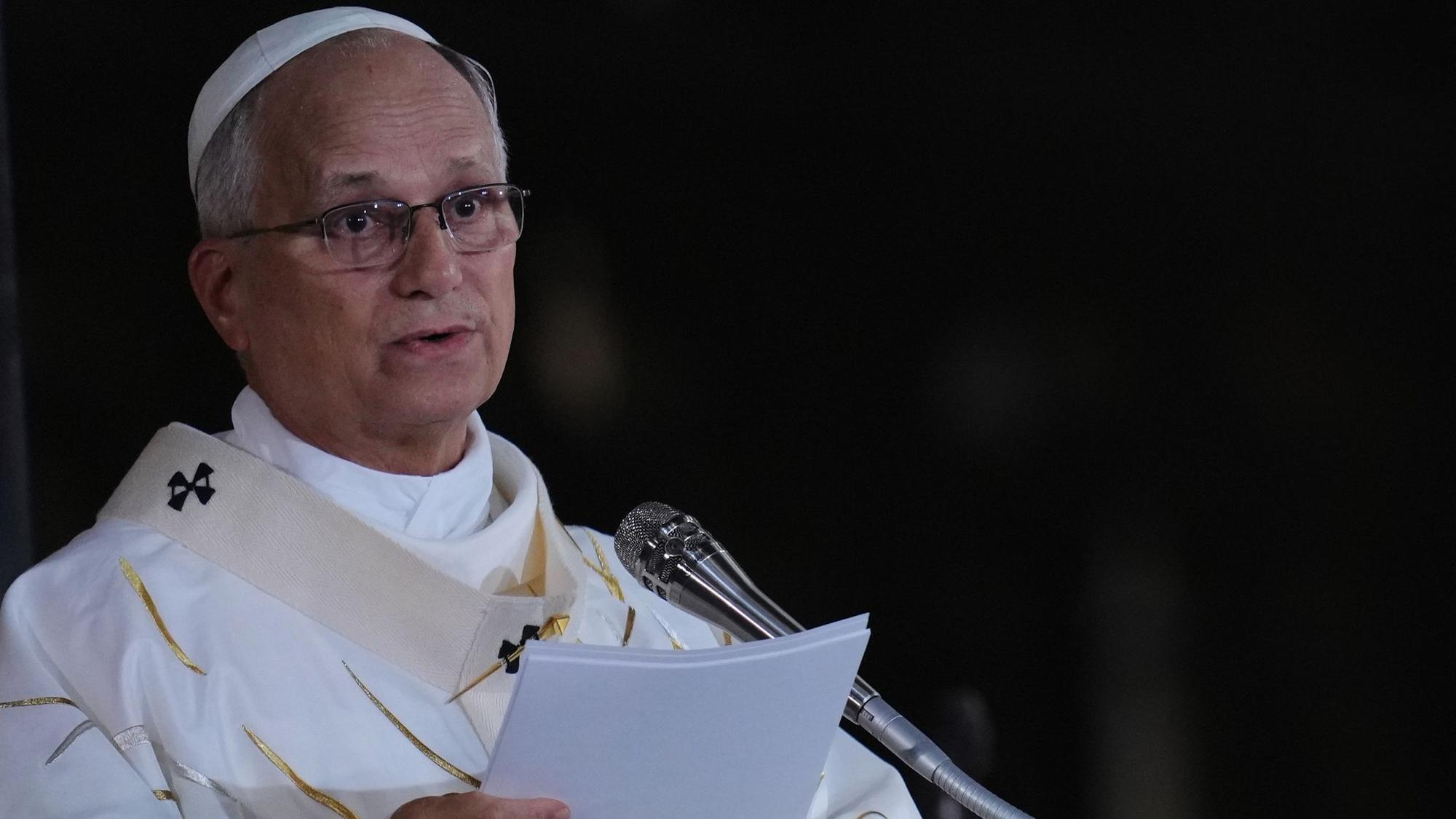 Papst Leo XIV. spricht.