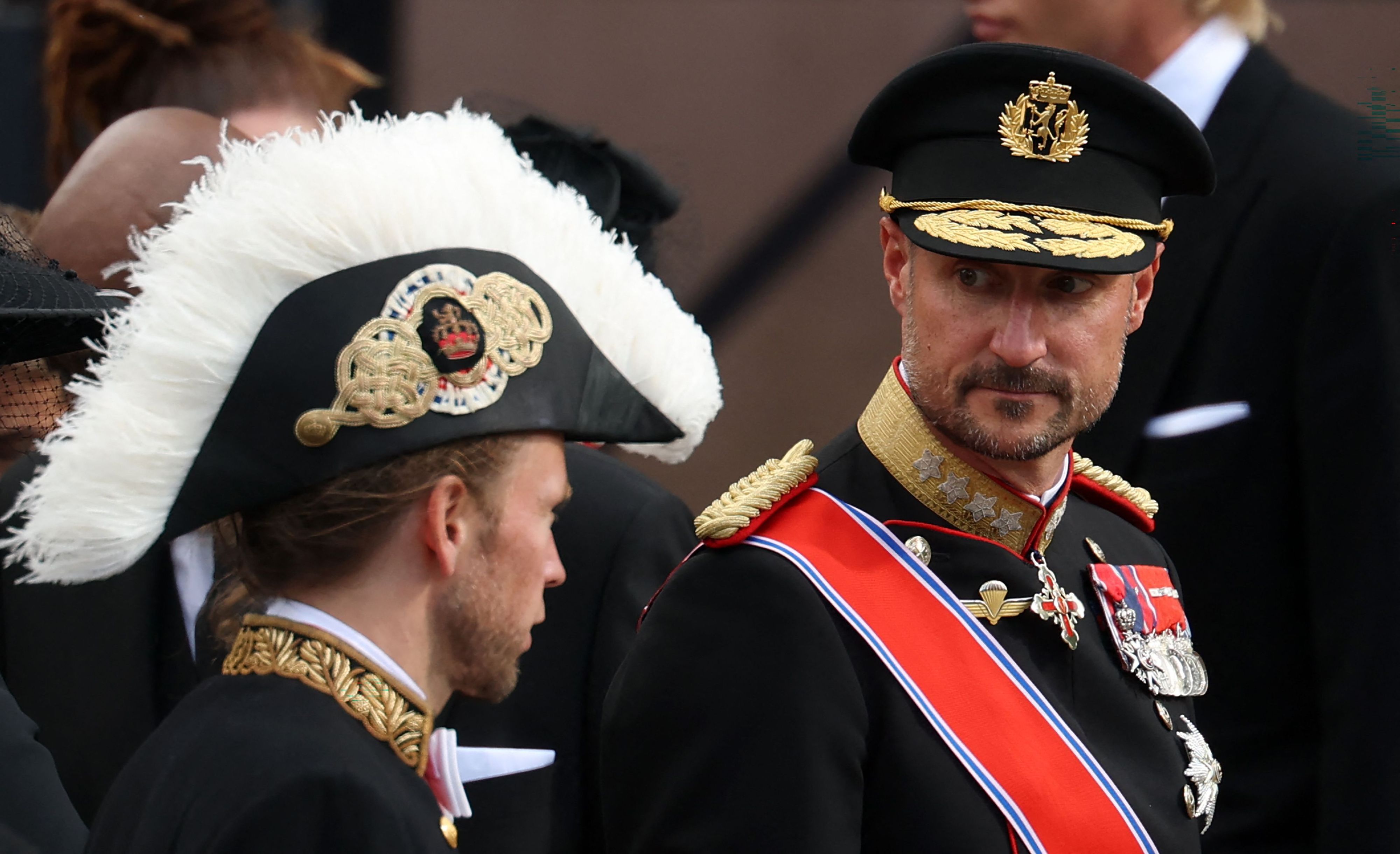 König Haakon bei der Trauerfeier für König Harald.