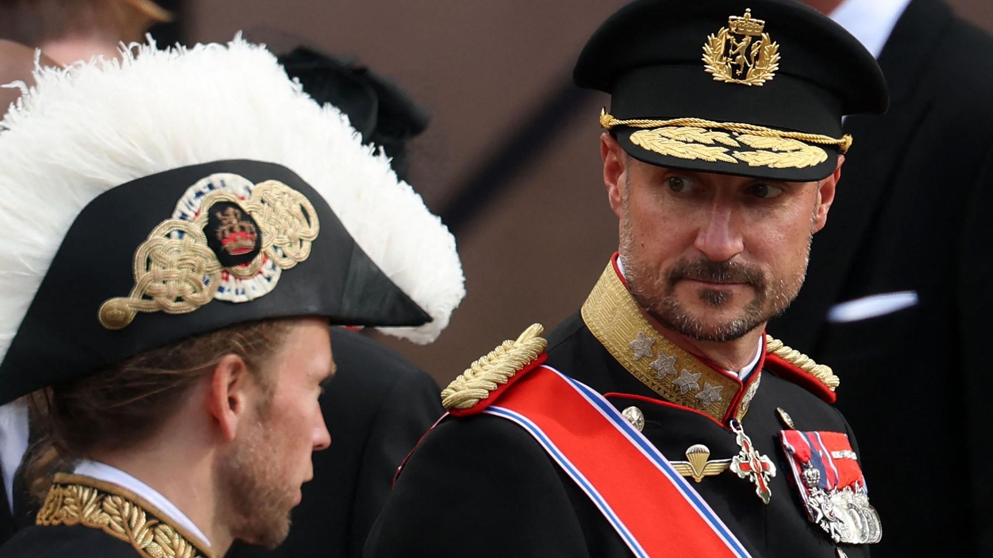 König Haakon bei der Trauerfeier für König Harald.