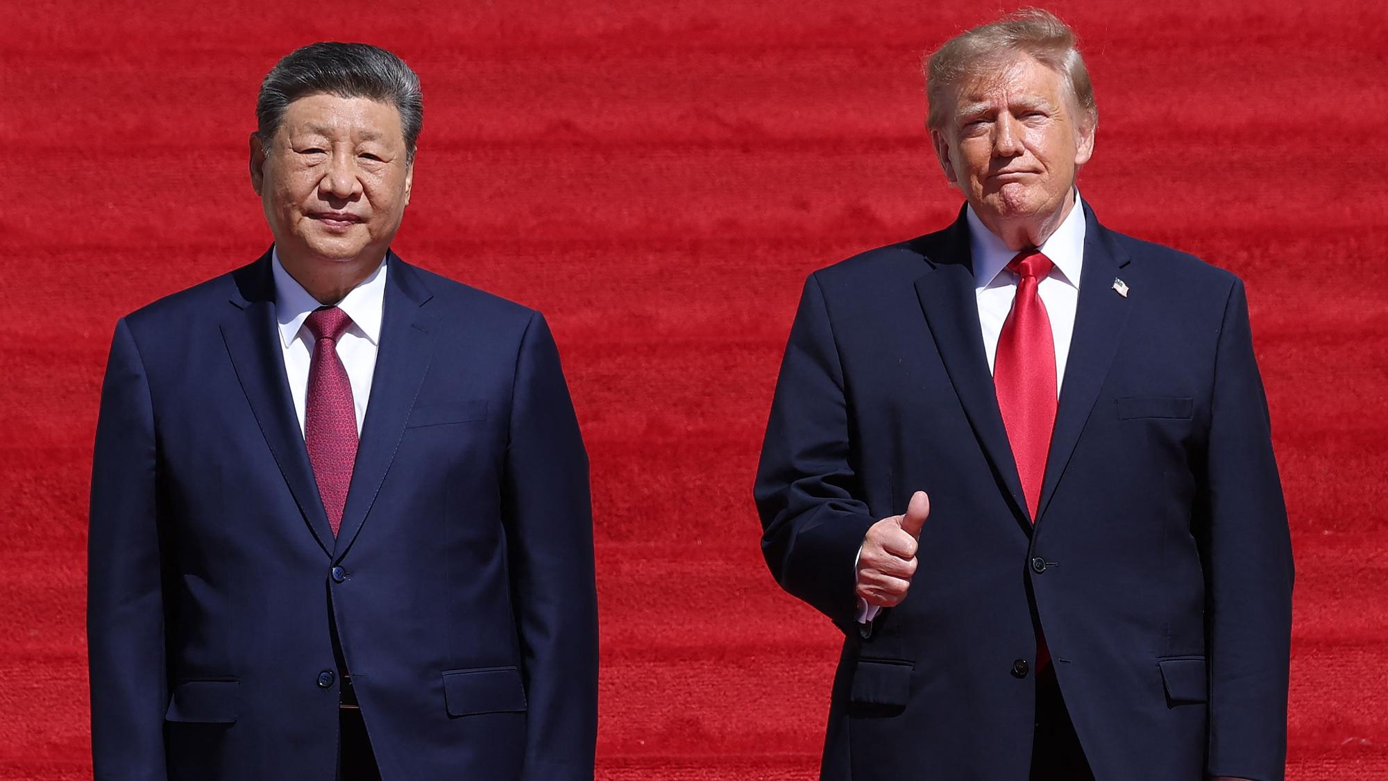 Donald Trump (r.) und Xi Jinping (l.) am 25. September in Washington