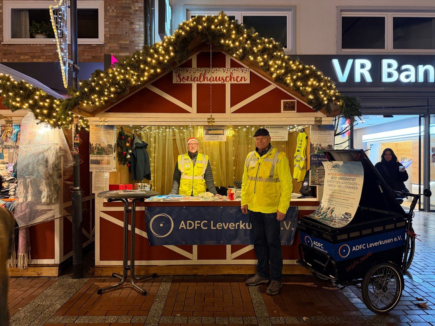 Die Sozialhütte auf dem Christkindchenmarkt in Wiesdorf