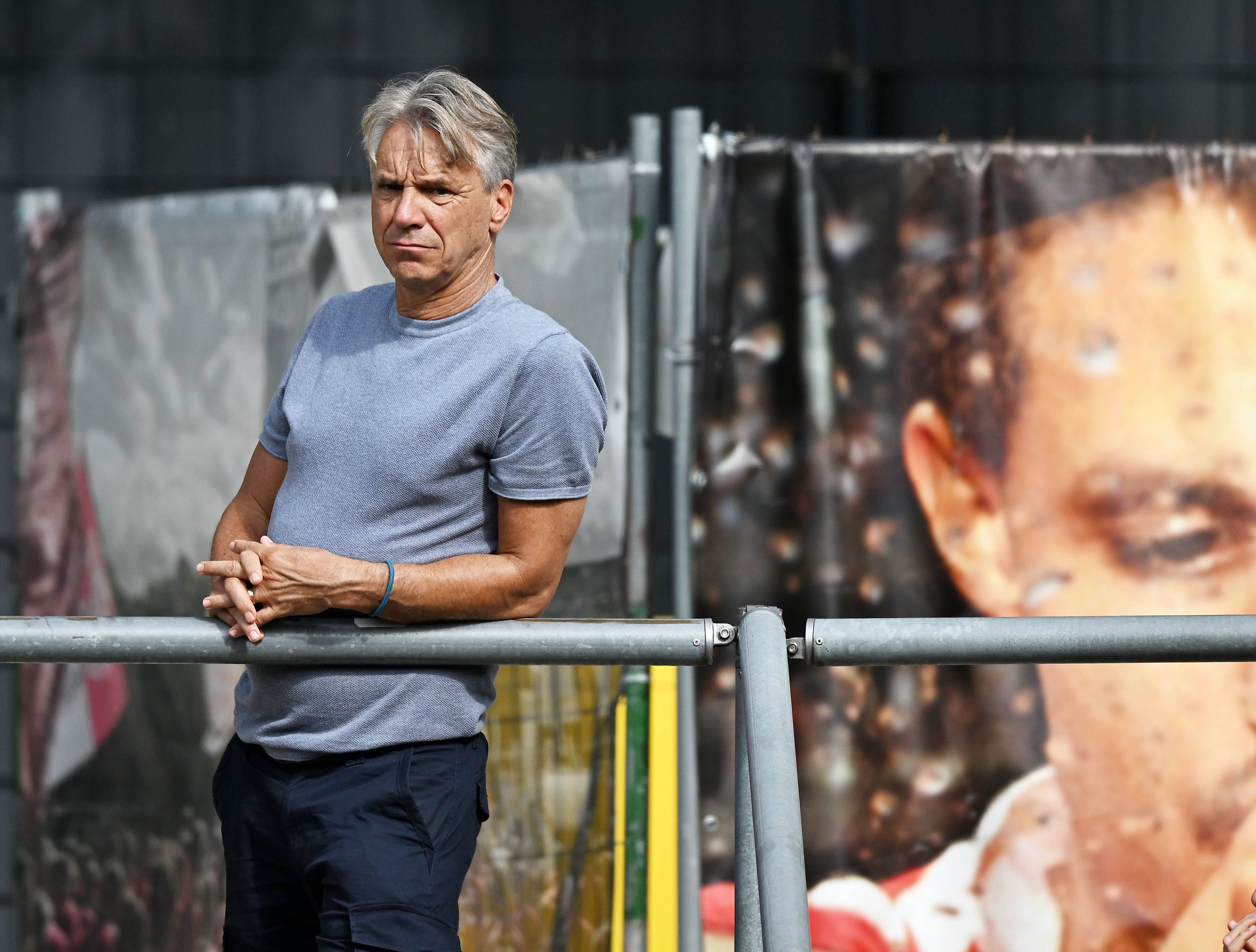 Horst Steffen beim Spielbesuch im Franz-Kremer-Stadion