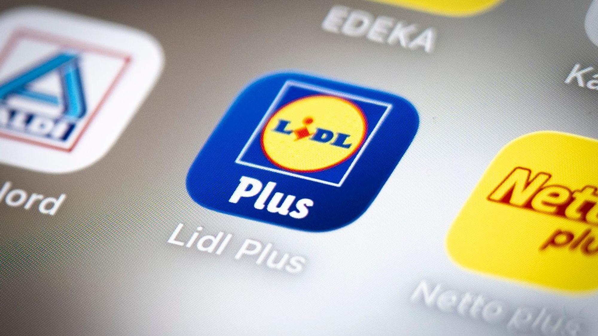 Die Lidl Plus App ist auf einem Smartphone zu sehen.