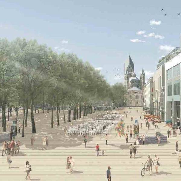 Visualisierung des Konzepts für die Neugestaltung des Neumarkts.