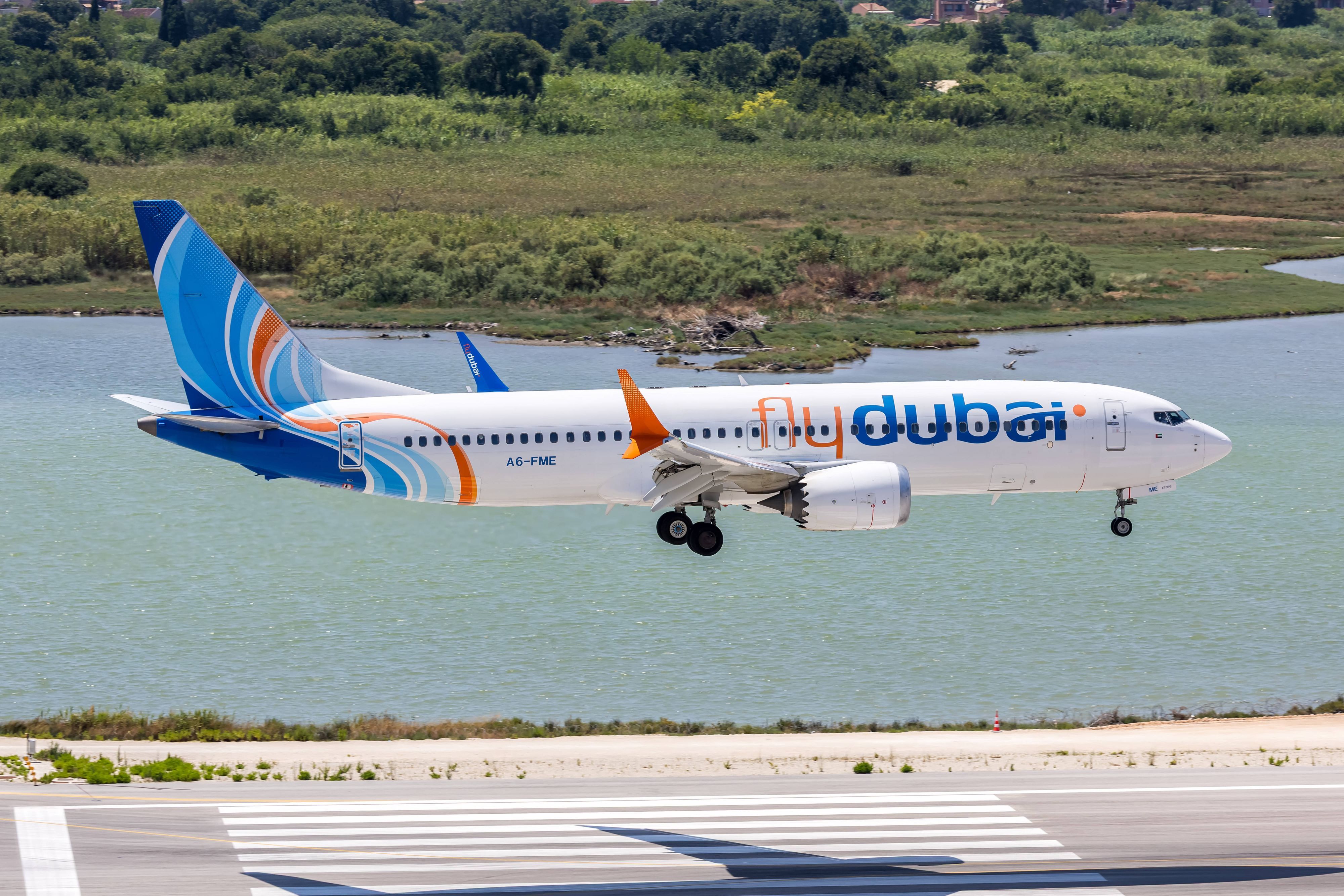 Eine Maschine der Fluggesellschaft FlyDubai. (Archivbild)