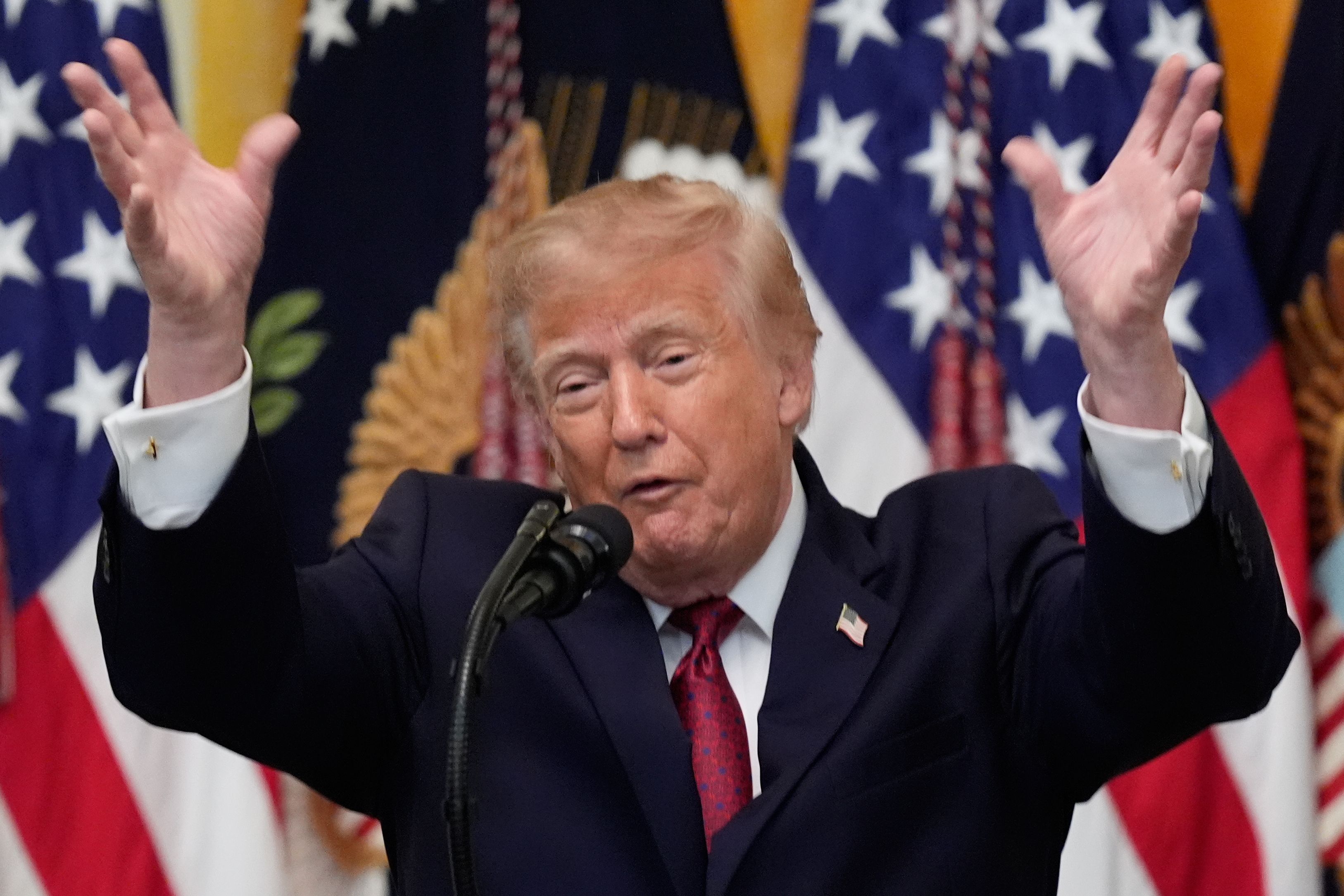 US-Präsident Donald Trump hält im East Room des Weißen Hauses eine Rede anlässlich einer Veranstaltung zum Hispanic Heritage Month.