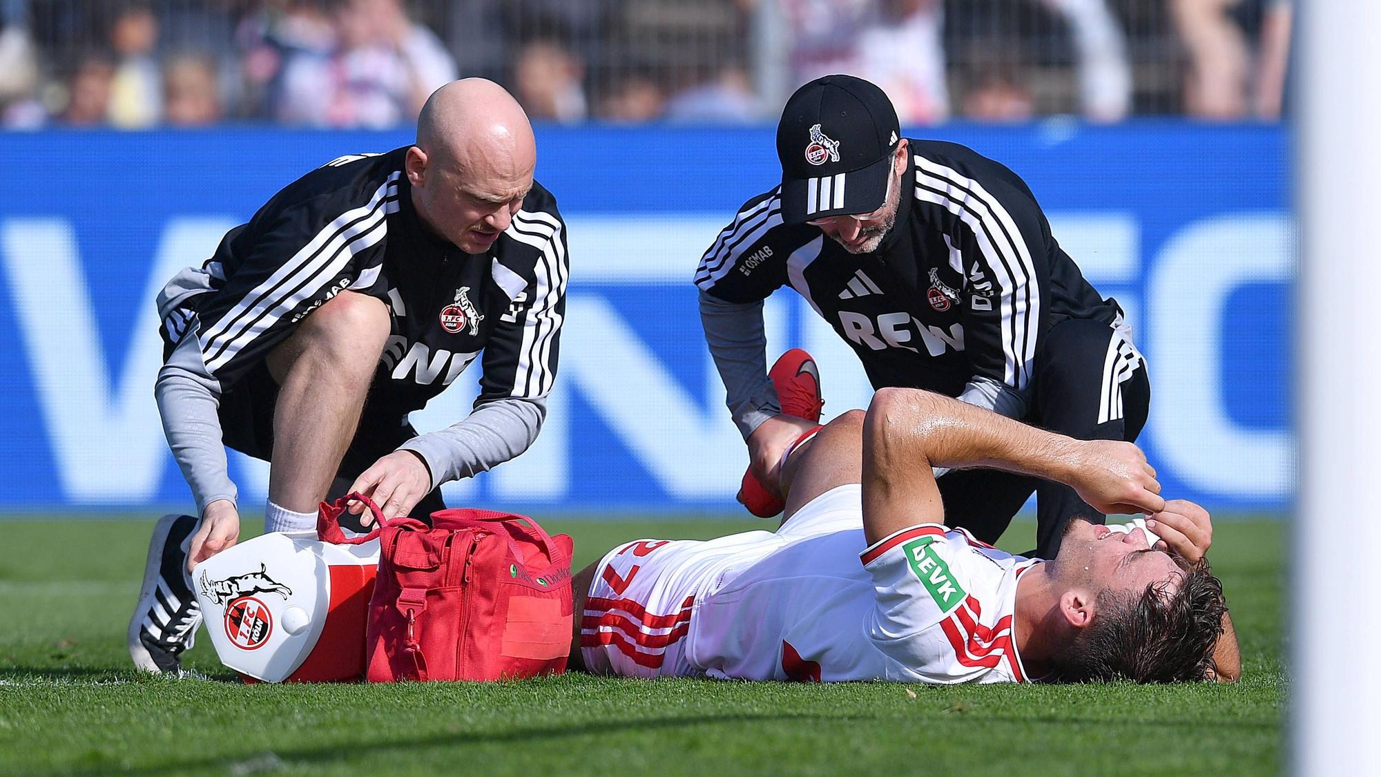 Behandlung von Thijs Dallinga beim 1. FC Köln.