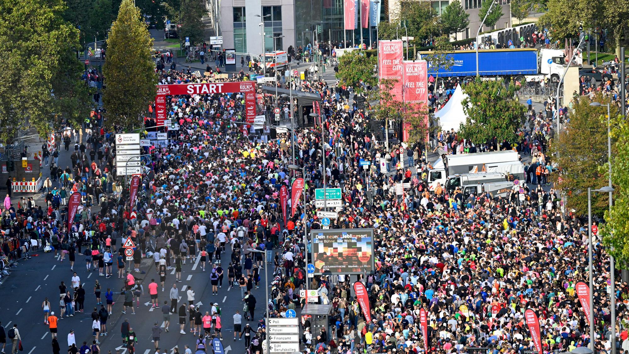 Köln: Am 28. Generali Köln Marathon nahmen 41.000 Läuferinnen und Läufer teil.