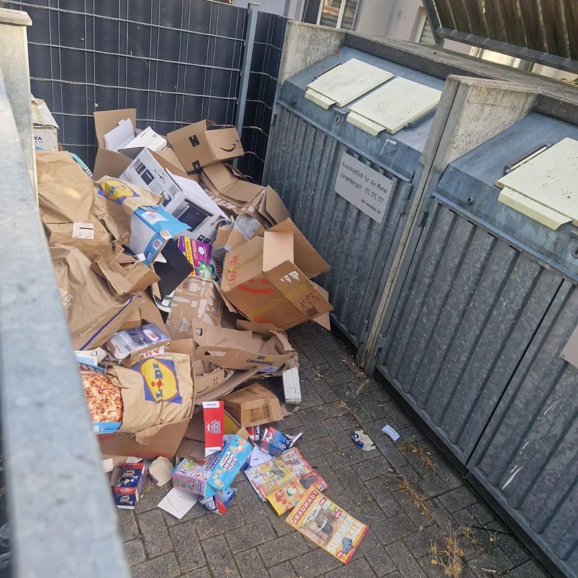 Ungepflegte Mülltonnen, Ratten in Fallen, betroffene Nachbarn