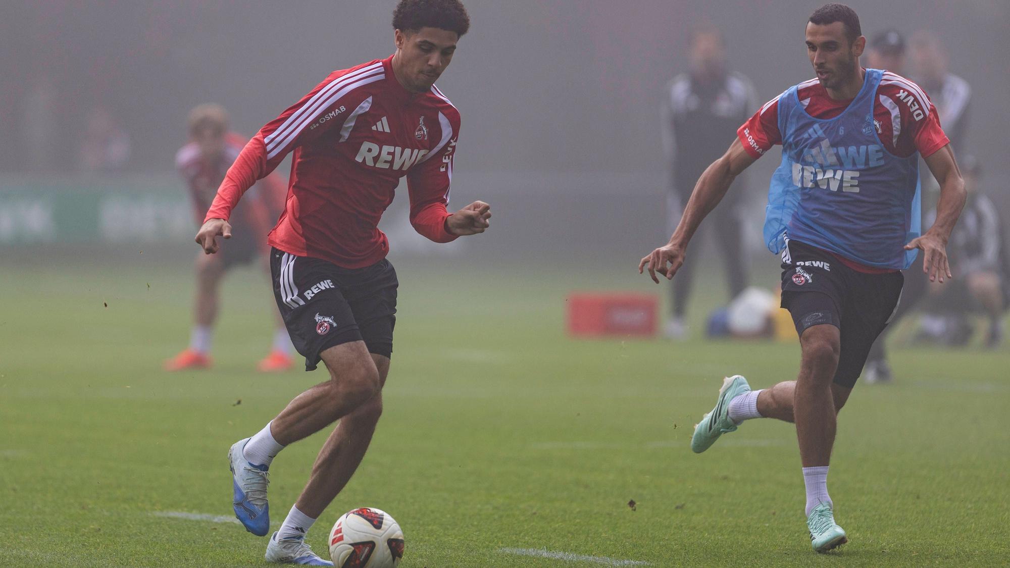 Kevin Ekweribe lieferte einen ansprechenden Auftritt auf dem Trainingsplatz der FC-Profis.