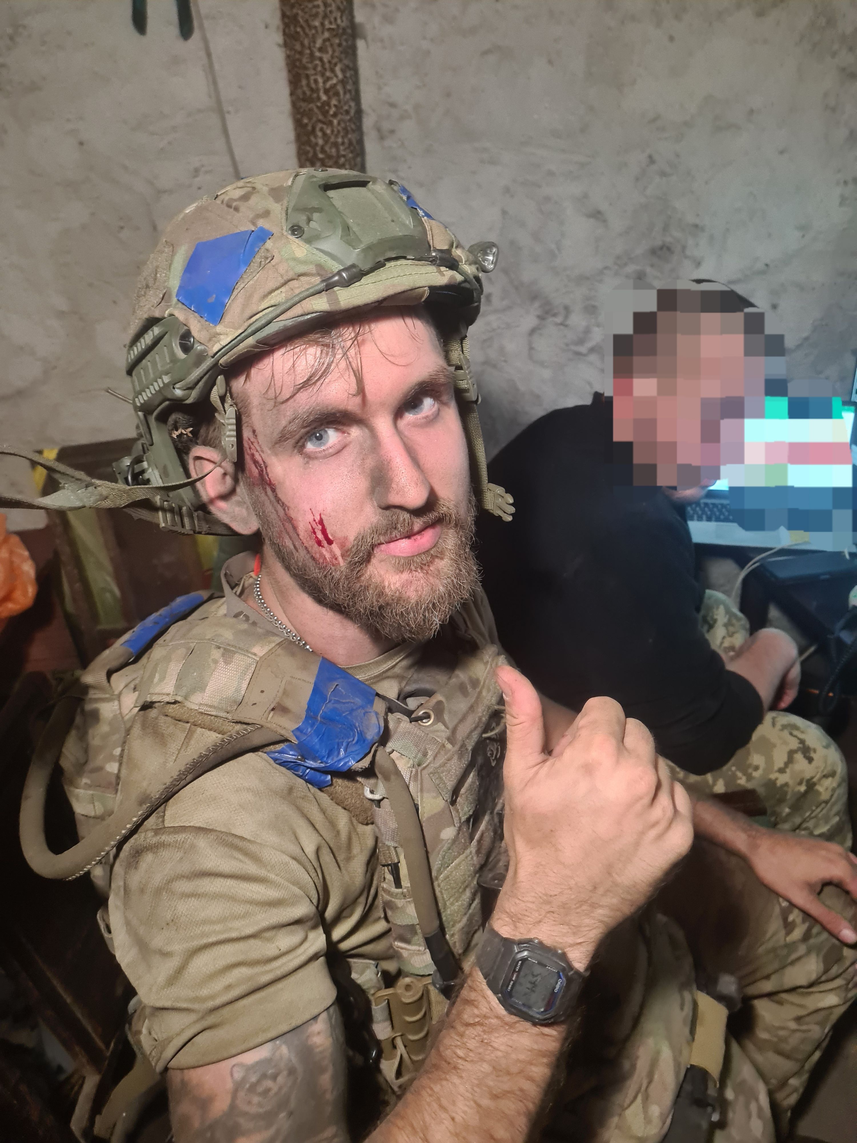 Alexander Gertz während des Einsatzes an der Front