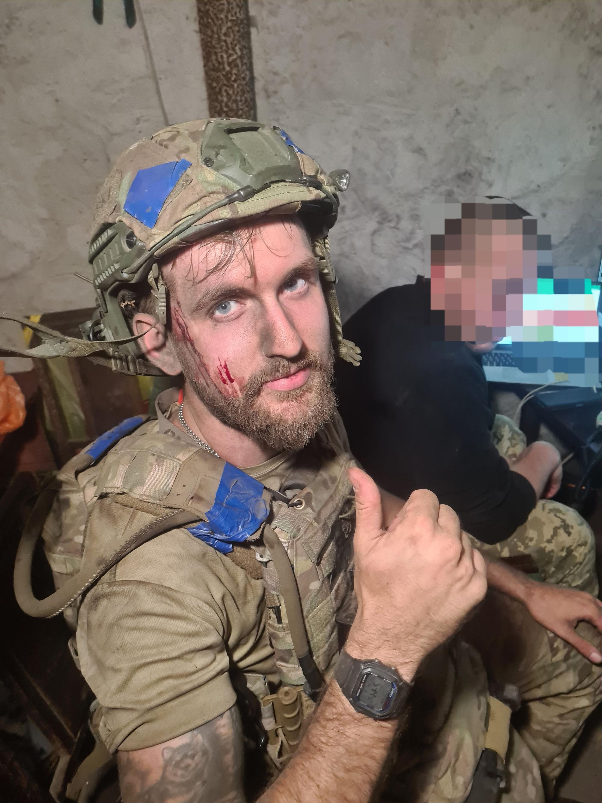 Alexander Gertz während des Einsatzes an der Front