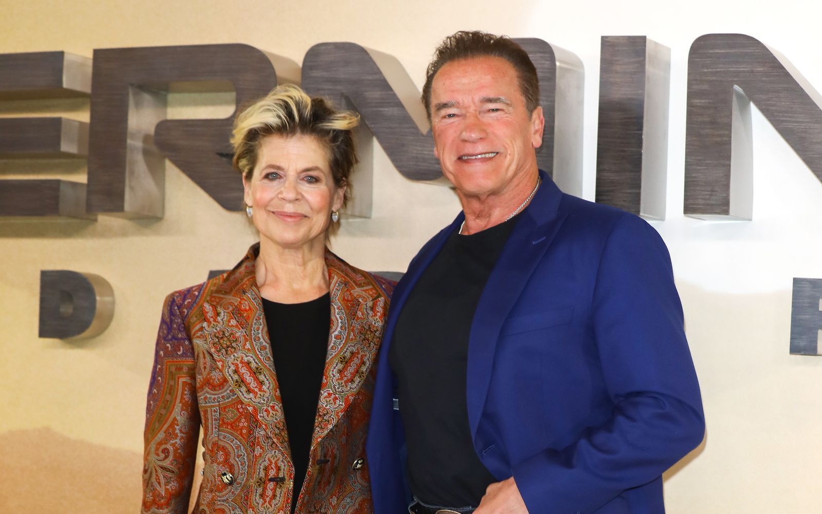 Sowohl Linda Hamilton als auch Arnold Schwarzenegger wurden mit den „Terminator“-Filmen zu Superstars.  (Bild: 2019 Getty Images/Tim P. Whitby)
