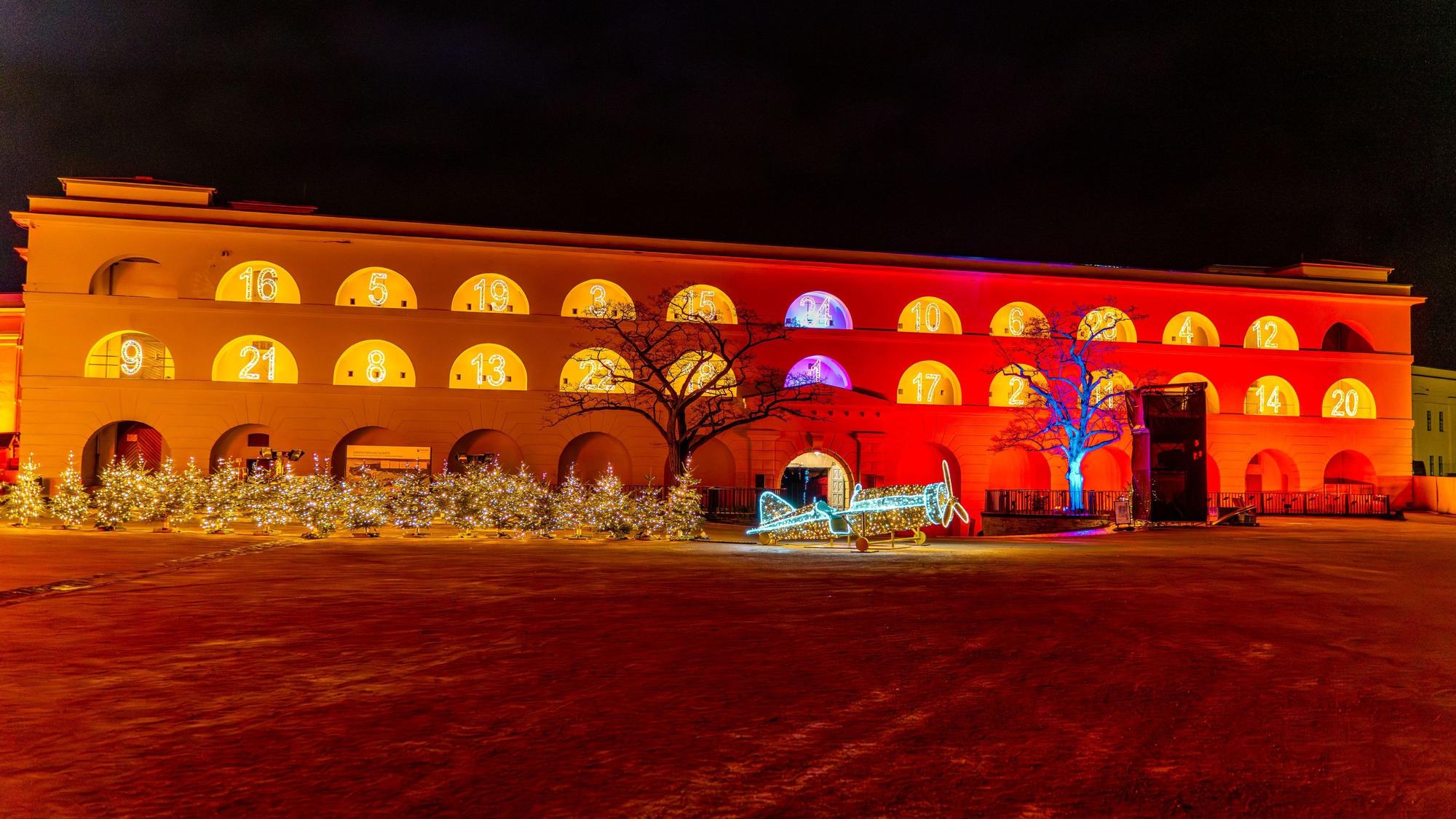Lichtfest in der Festung Ehrenbreitstein beim Christmas Garden Koblenz.