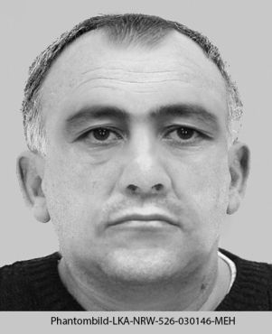 Phantombild des falschen Paketboten, der am 4. September eine Frau in Rodenkirchen überfallen haben soll.