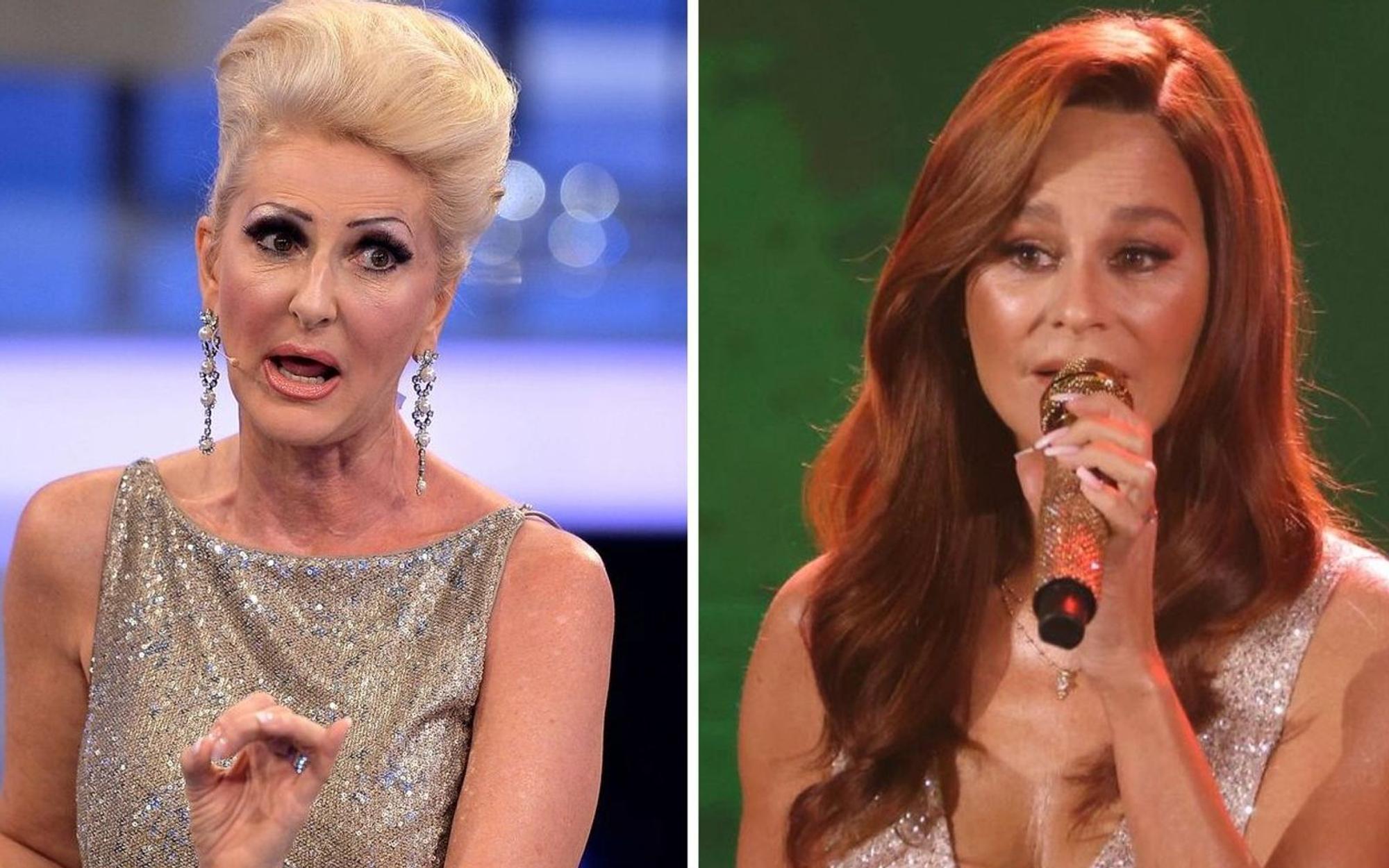 Désirée Nick (links) stichelt gegen Andrea Berg. (Bild: 2016 Getty Images/Sascha Steinbach / 2024 Getty Images/Gerald Matzka)