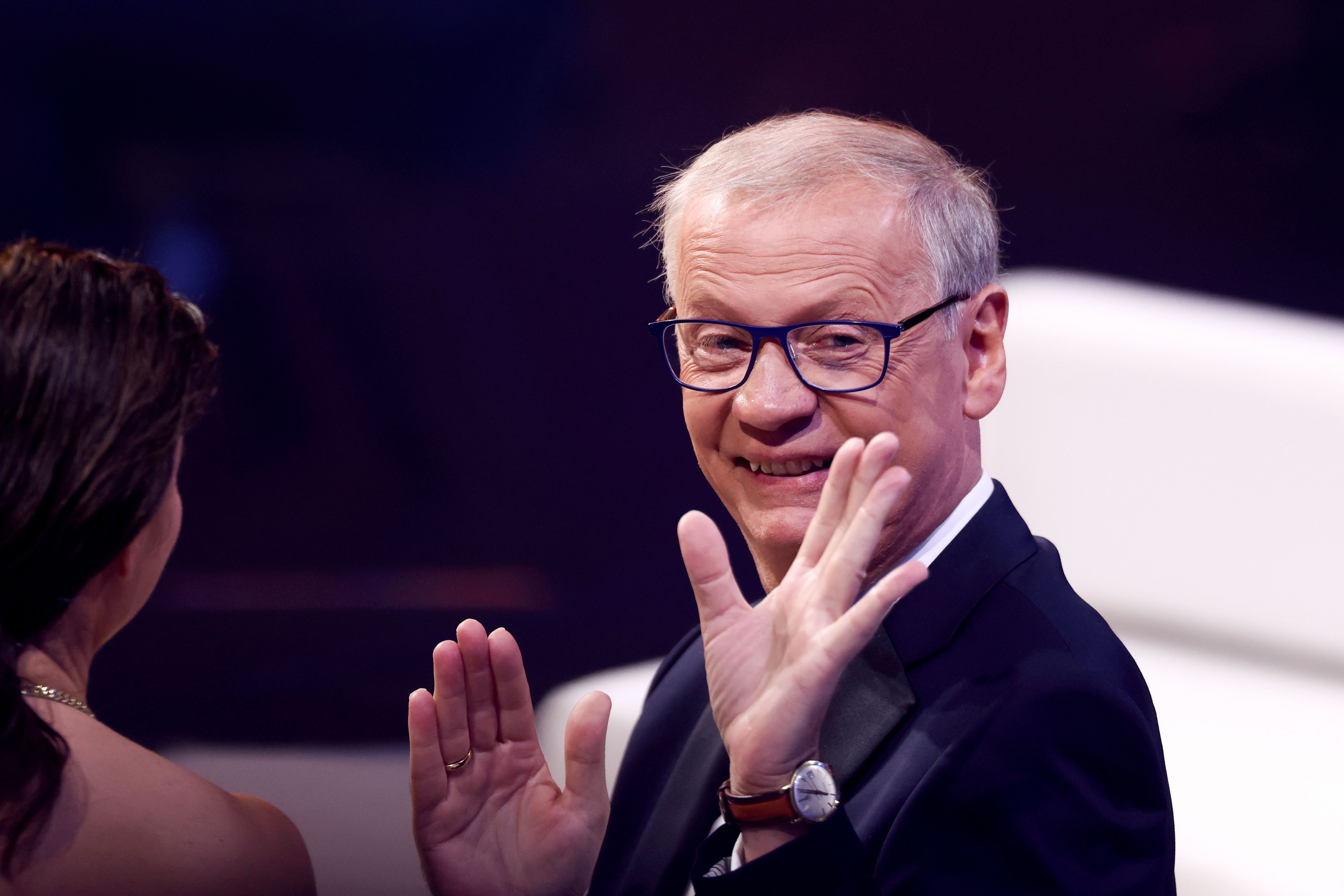 Köln: Günther Jauch, Moderator, sitzt bei der Verleihung des Deutschen Fernsehpreises im Publikum