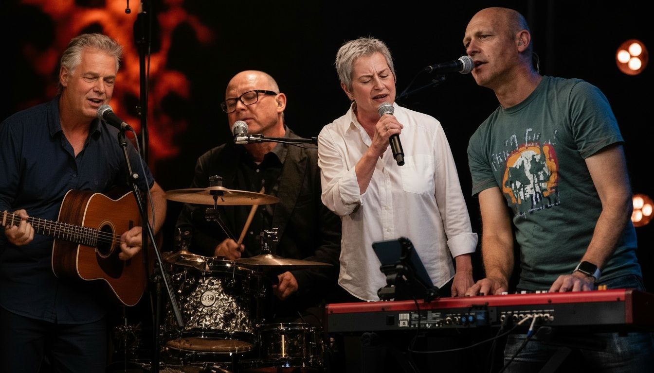 Ruth Schiffer & Die 3Faltigen bei einer Performance.