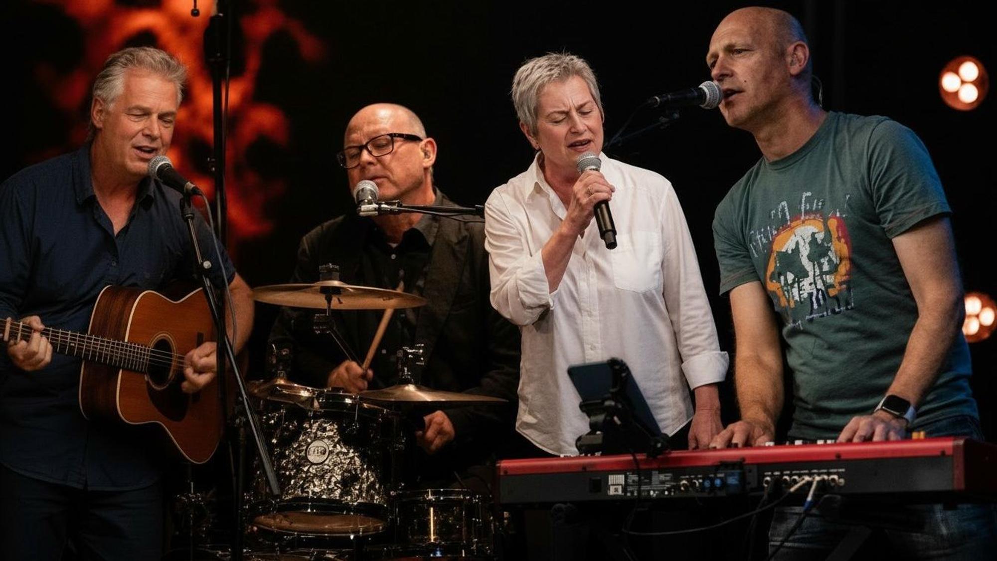 Ruth Schiffer & Die 3Faltigen bei einer Performance.