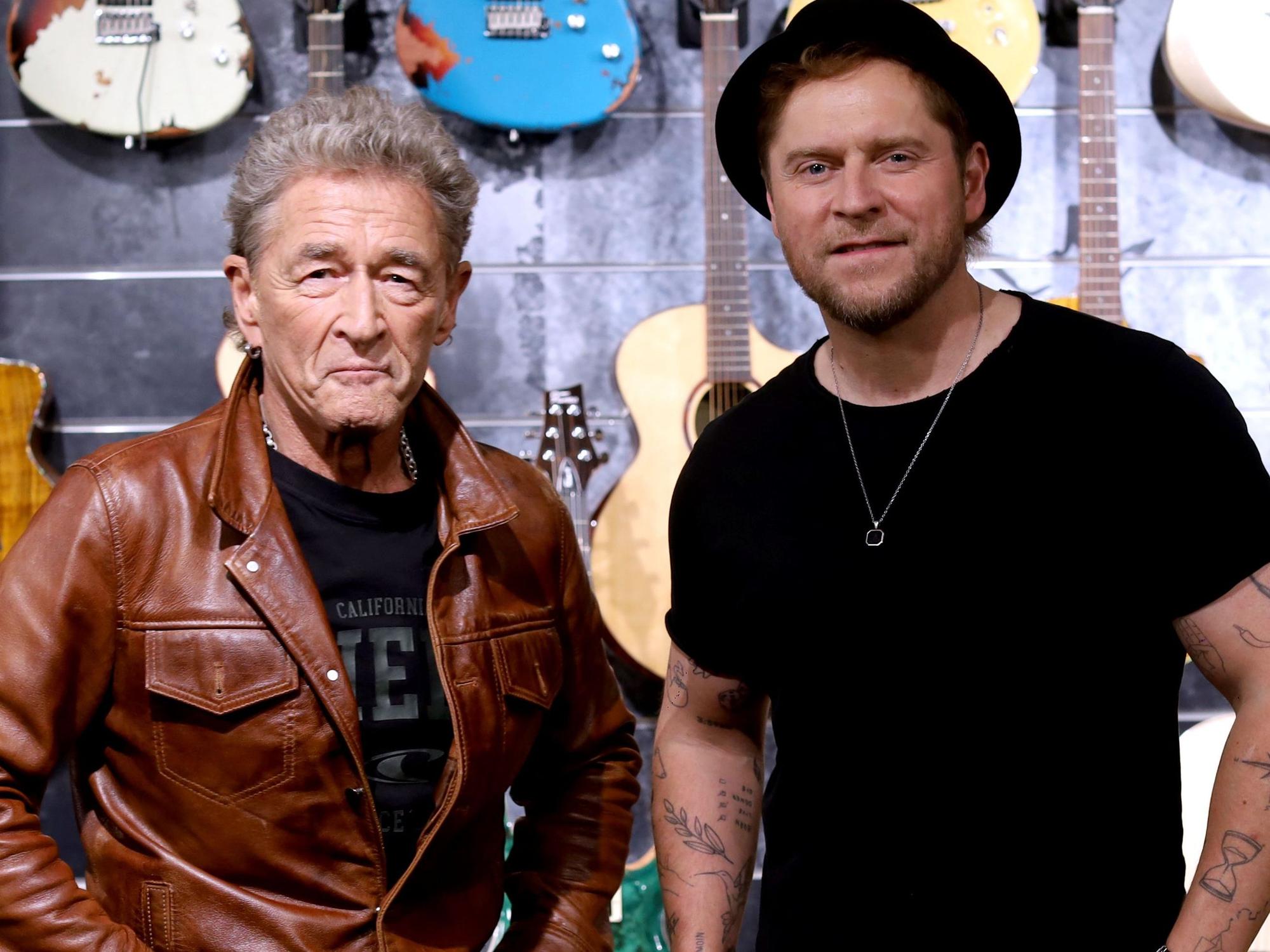 Peter Maffay & Johannes Oerding (v.l.) im Music Store
