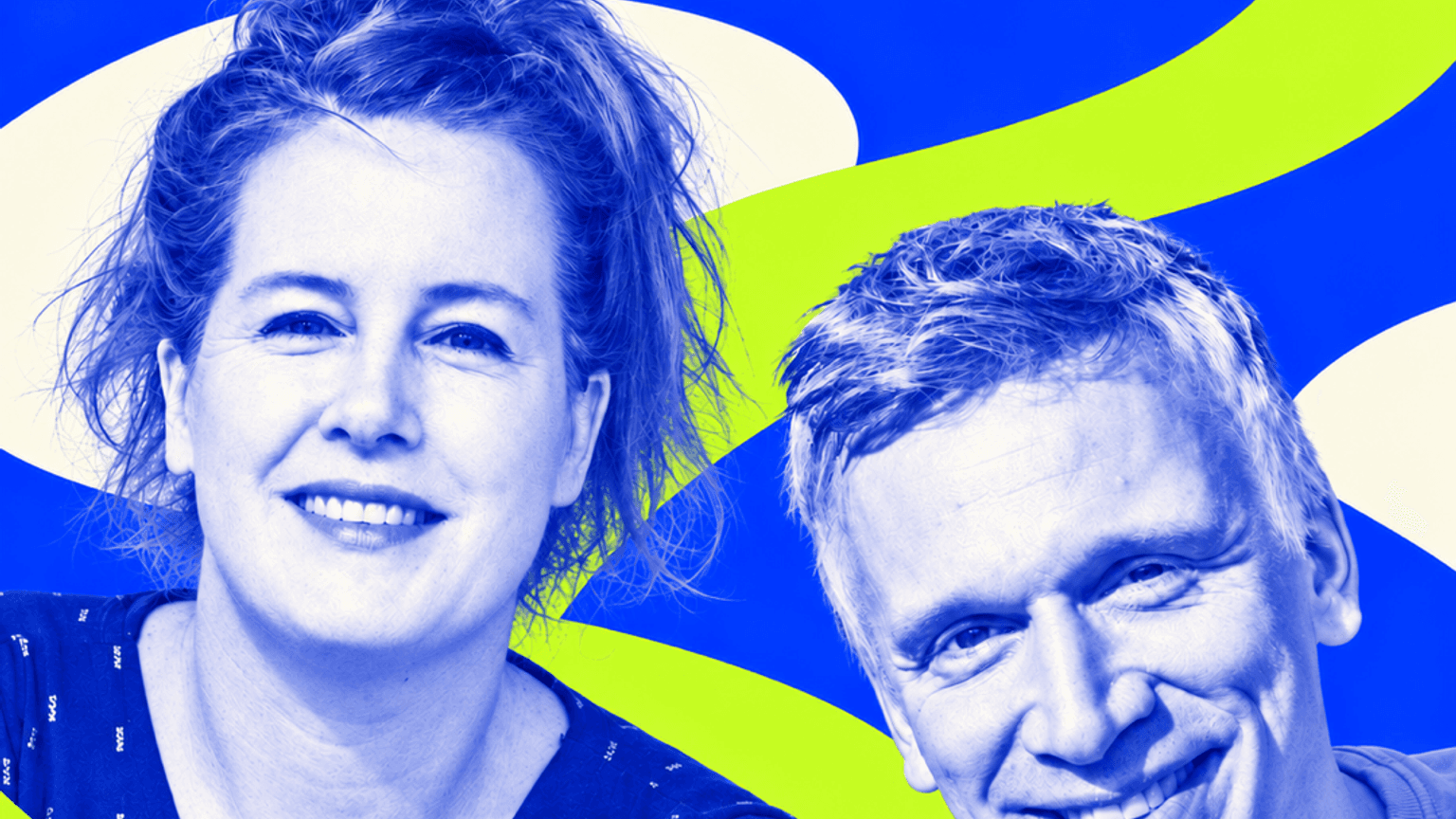 Sarah Brasack und Basti Campmann sind die Hosts des neuen Podcasts „Hoffnungslose Optimisten“.
