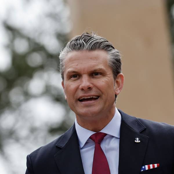 US-Verteidigungsminister Pete Hegseth hält eine Rede auf dem US-Friedhof in der Normandie anlässlich des 82. Jahrestages der D-Day-Landung in Colleville-sur-Mer.