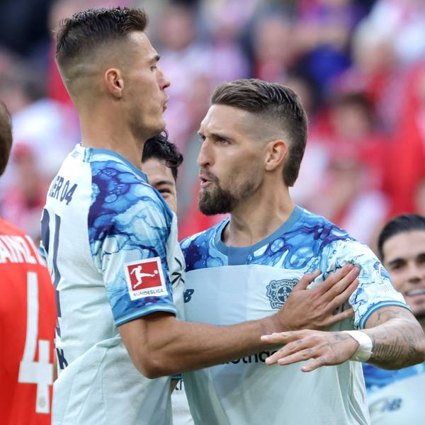 ROBERT ANDRICH, PATRIK SCHICK, Bayer 04 Leverkusen, Bundesliga, 2026-27, Mainz 05 vs Bayer 04 Leverkusen 3-4, 10-06-2026, Esultanza, Celebration, Jubel, Close up BUNDESLIGA 2026-27 MAINZ 05-BAYER 04 LEVERKUSEN 3-4