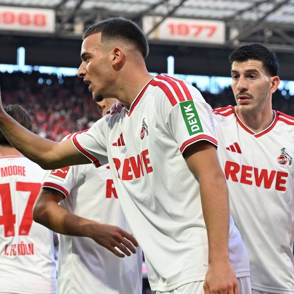 Said El Mala flirtete nach seinem Treffer mit den Kameras, der Kölner Jung-Nationalspieler entschied das Derby gegen Borussia Mönchengladbach.