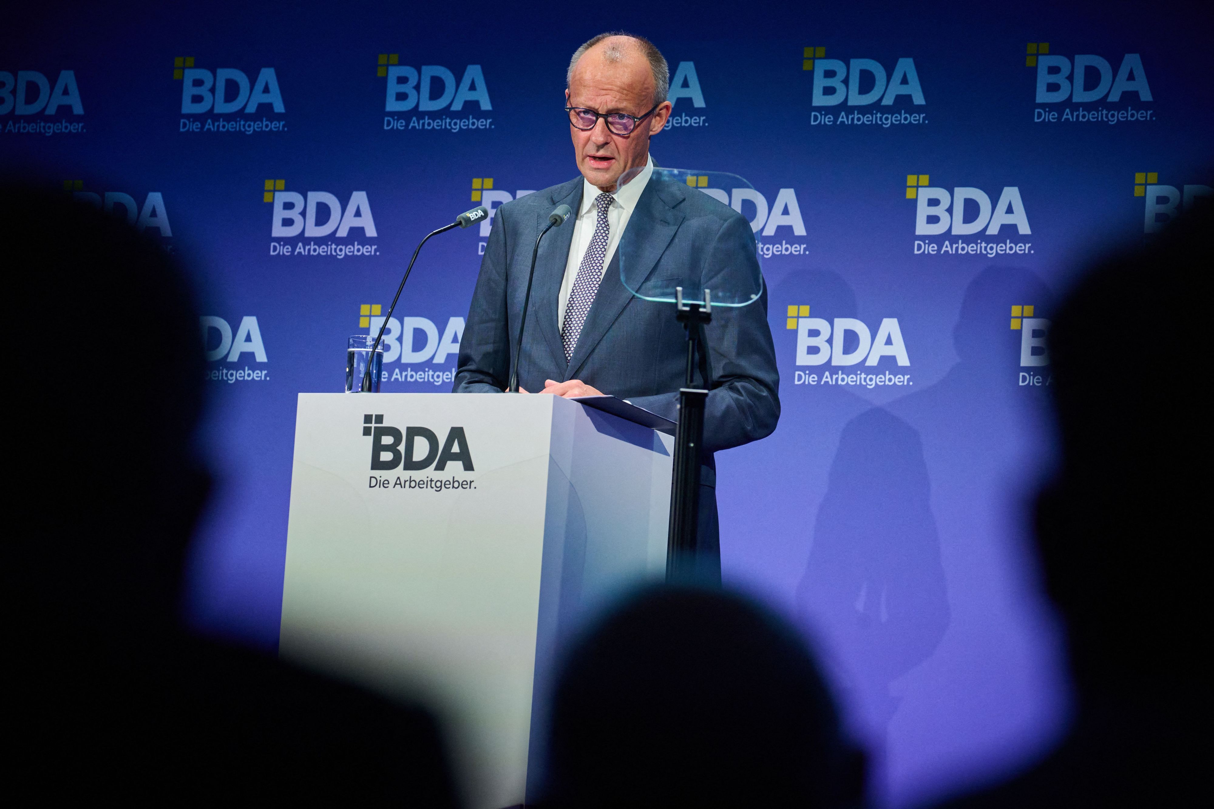Bundeskanzler Friedrich Merz (CDU) spricht beim Deutschen Arbeitgebertag