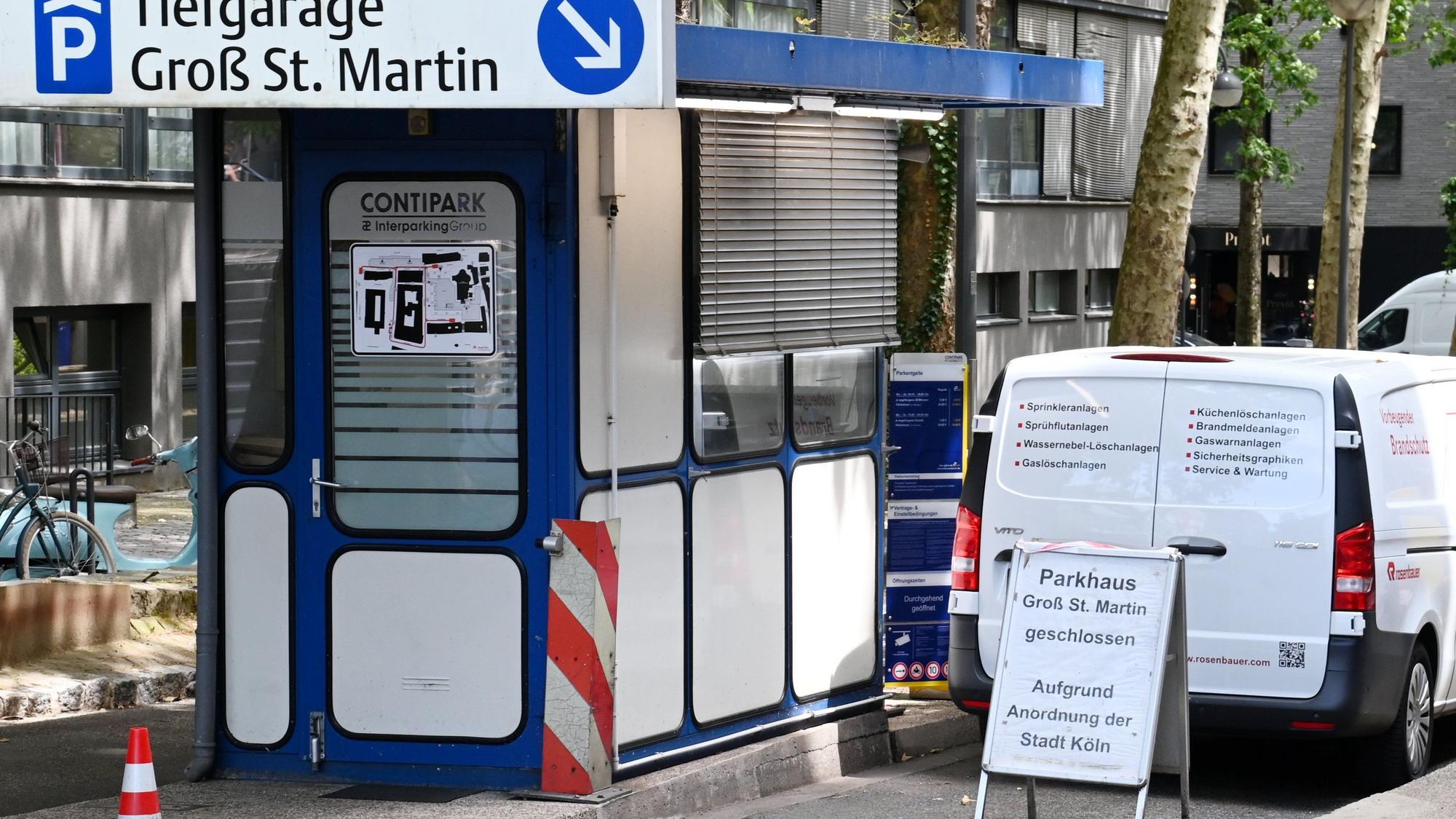 Die Tiefgarage Groß St. Martin in der Kölner Innenstadt ist sanierungsbedürftig und daher seit gut einem Jahr für die Öffentlichkeit gesperrt.