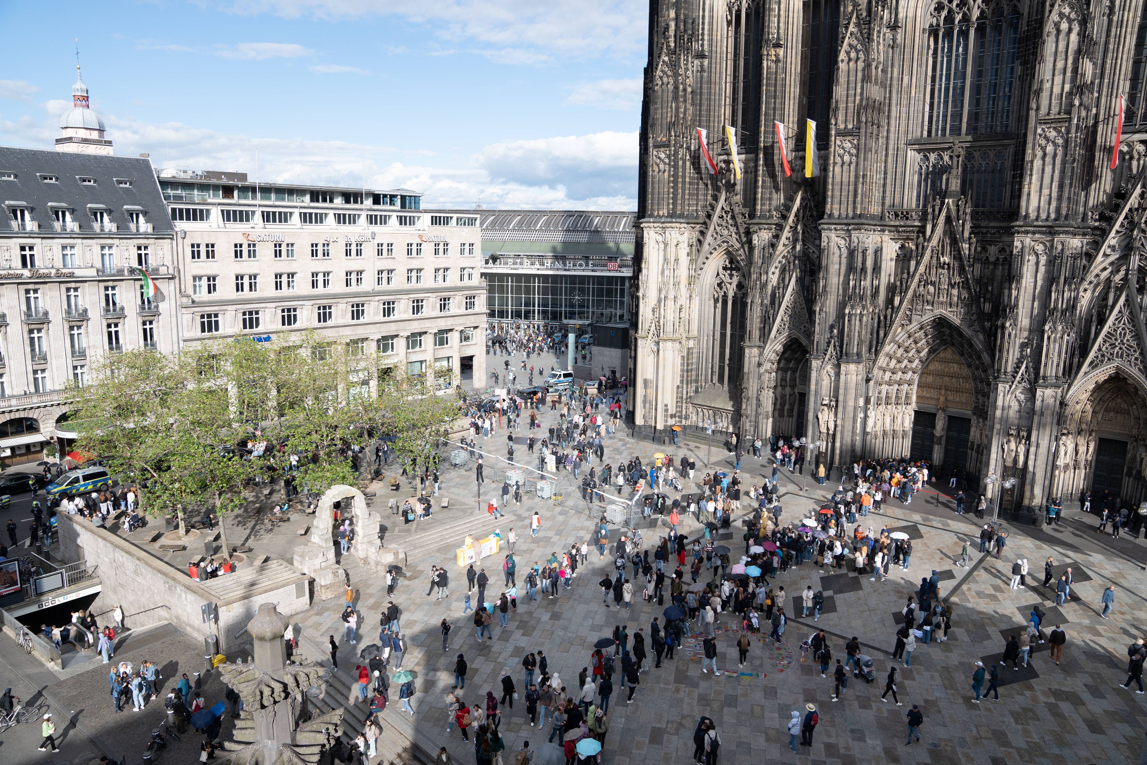 Blick über die Domplatte