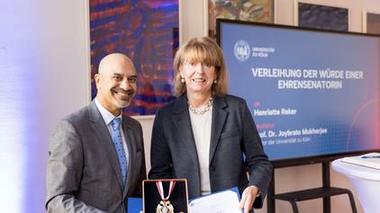Professor Dr. Joybrato Mukherjee, Rektor der Universität zu Köln, und Henriette Reker, ehemalige Oberbürgermeisterin der Stadt Köln