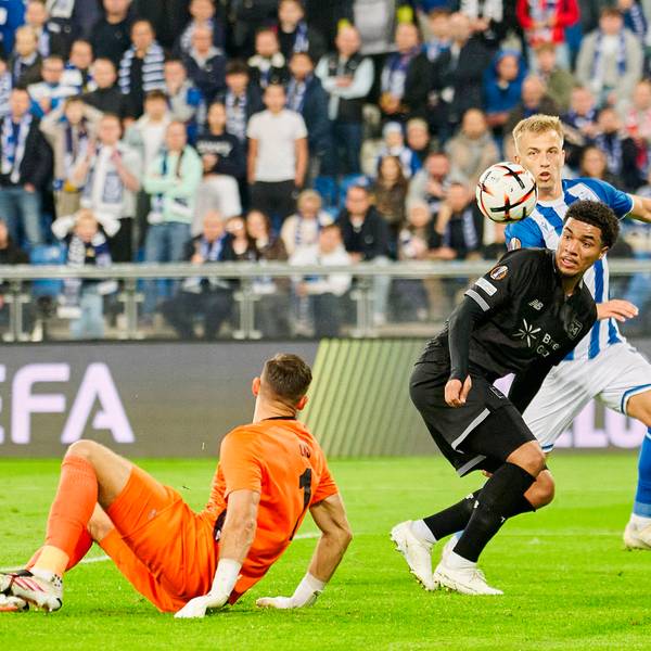15.10.2026 POZNAN ENEA STADION PILKA NOZNA UEFA LIGA EUROPY FAZA LIGOWA 2. KOLEJKA --- UEFA EUROPA LEAGUE SEASON 2026/2027 MATCH LECH POZNAN - BAYER LEVERKUSEN NZ. MATEUSZ LIS MATEUSZ SKRZYPCZAK MALIK TILLMAN FOTO RADOSLAW JOZWIAK / CYFRASPORT/NEWSPIX.PL --- Newspix.pl PUBLICATIONxNOTxINxPOL RA2_1155