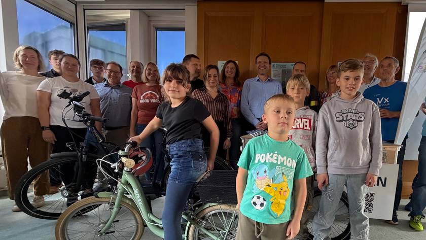 Vor allem die jüngsten Radler, wie Mila auf dem Fahrrad, begeisterten die Stadtverwaltung.