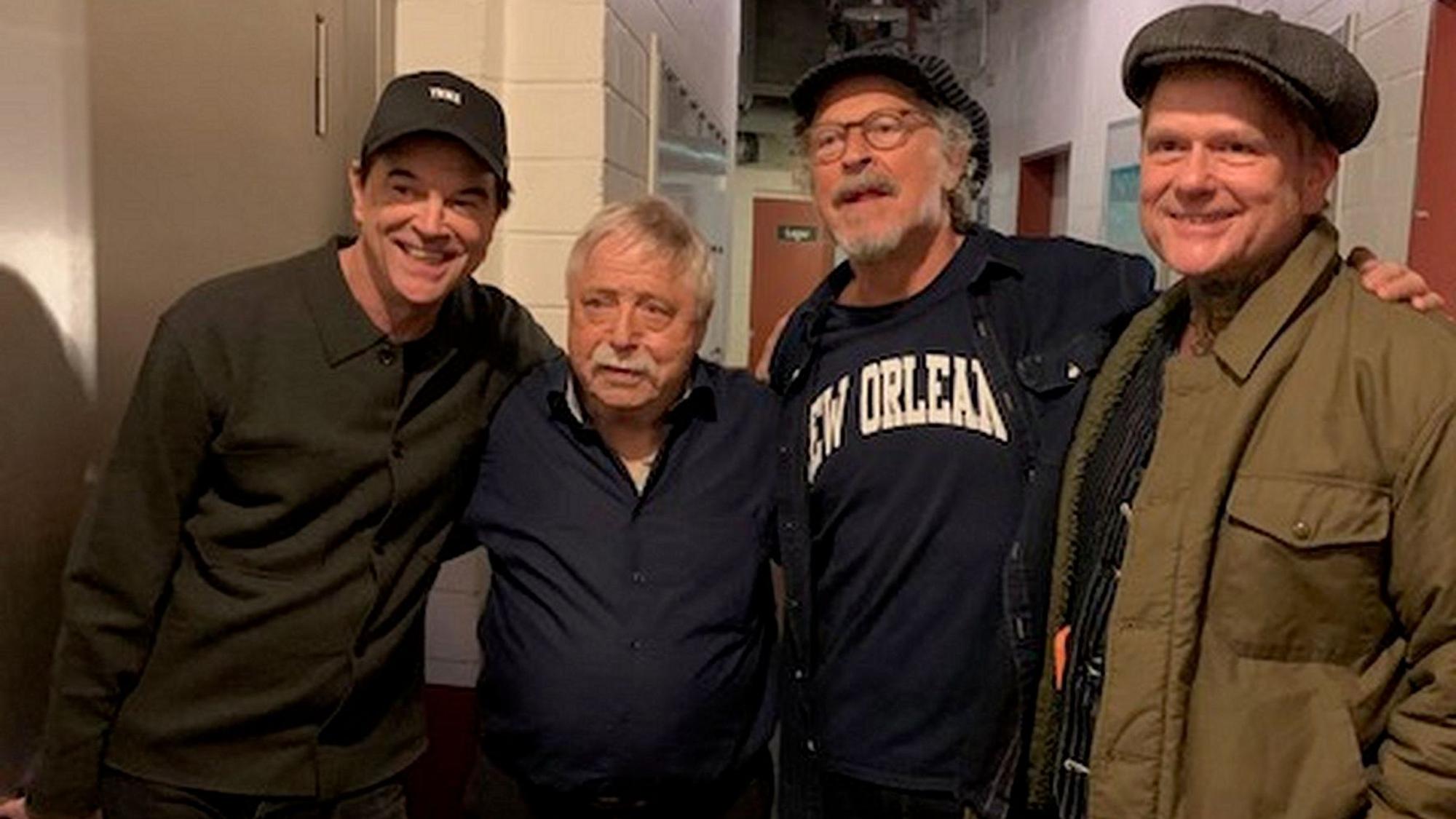 Backstage v.l. Campino, Wolf Biermann, Wolfgang Niedecken, Andreas von Holst, genannt Kuddel.