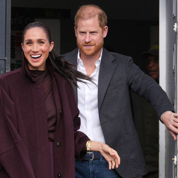 Herzogin Meghan und Prinz Harry strahlen.