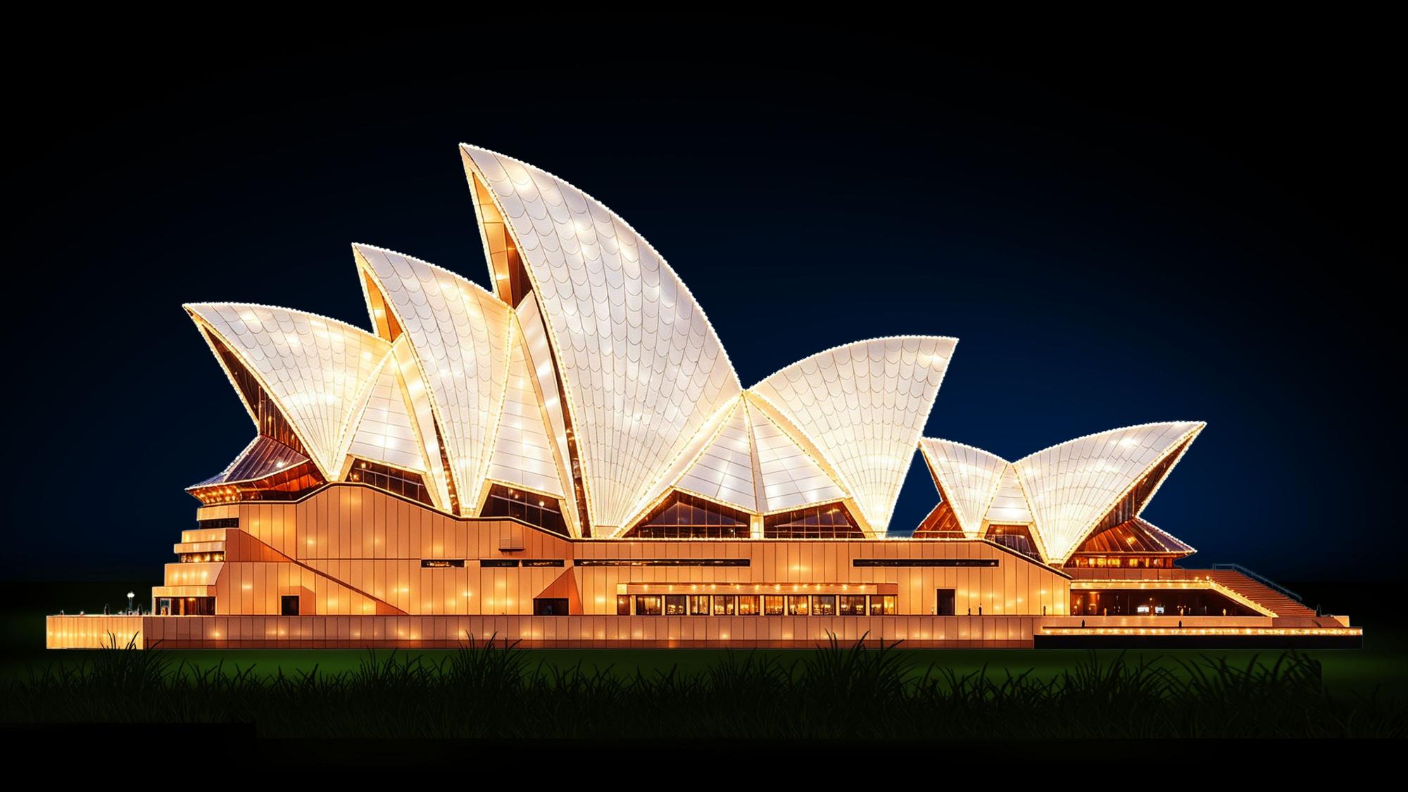Das Bild zeigt den Nachbau der Oper in Sydney.