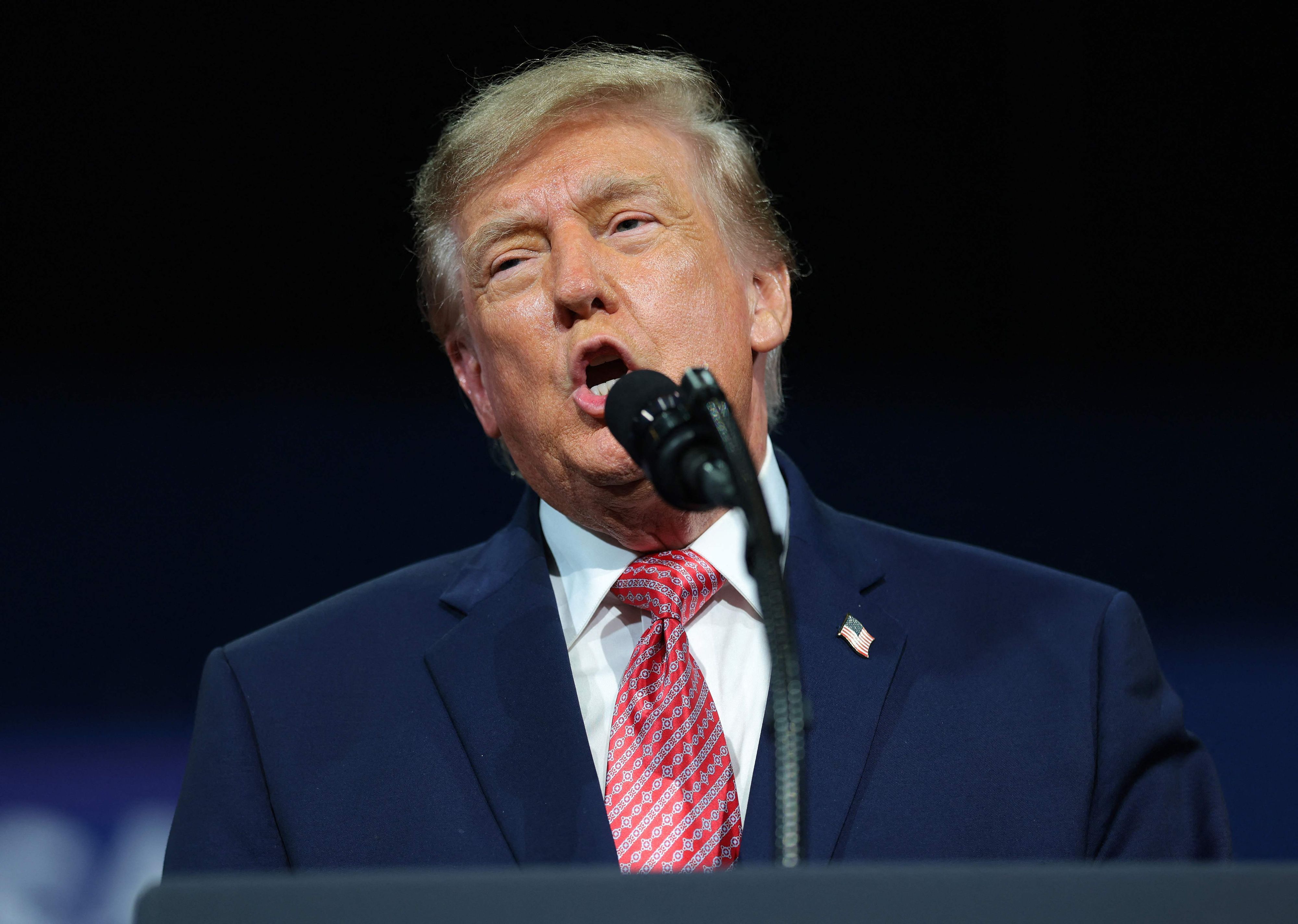 US-Präsident Donald Trump bei einer Wahlkampfveranstaltung in Kansas. (Archivbild)