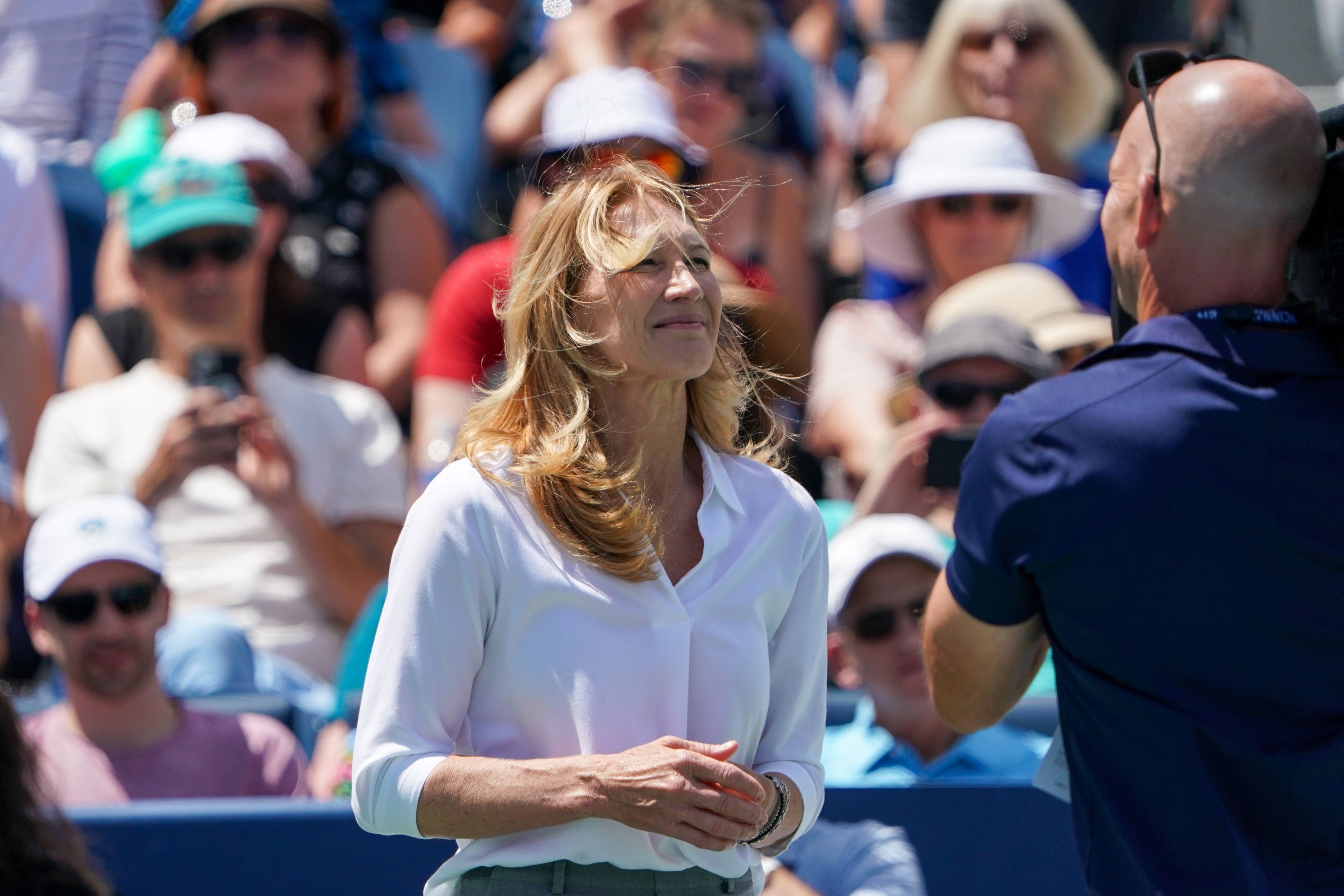 Steffi Graf bei einem Tennisevent 2024.