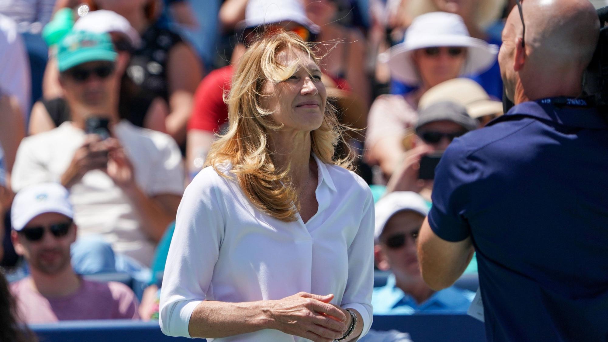 Steffi Graf bei einem Tennisevent 2024.