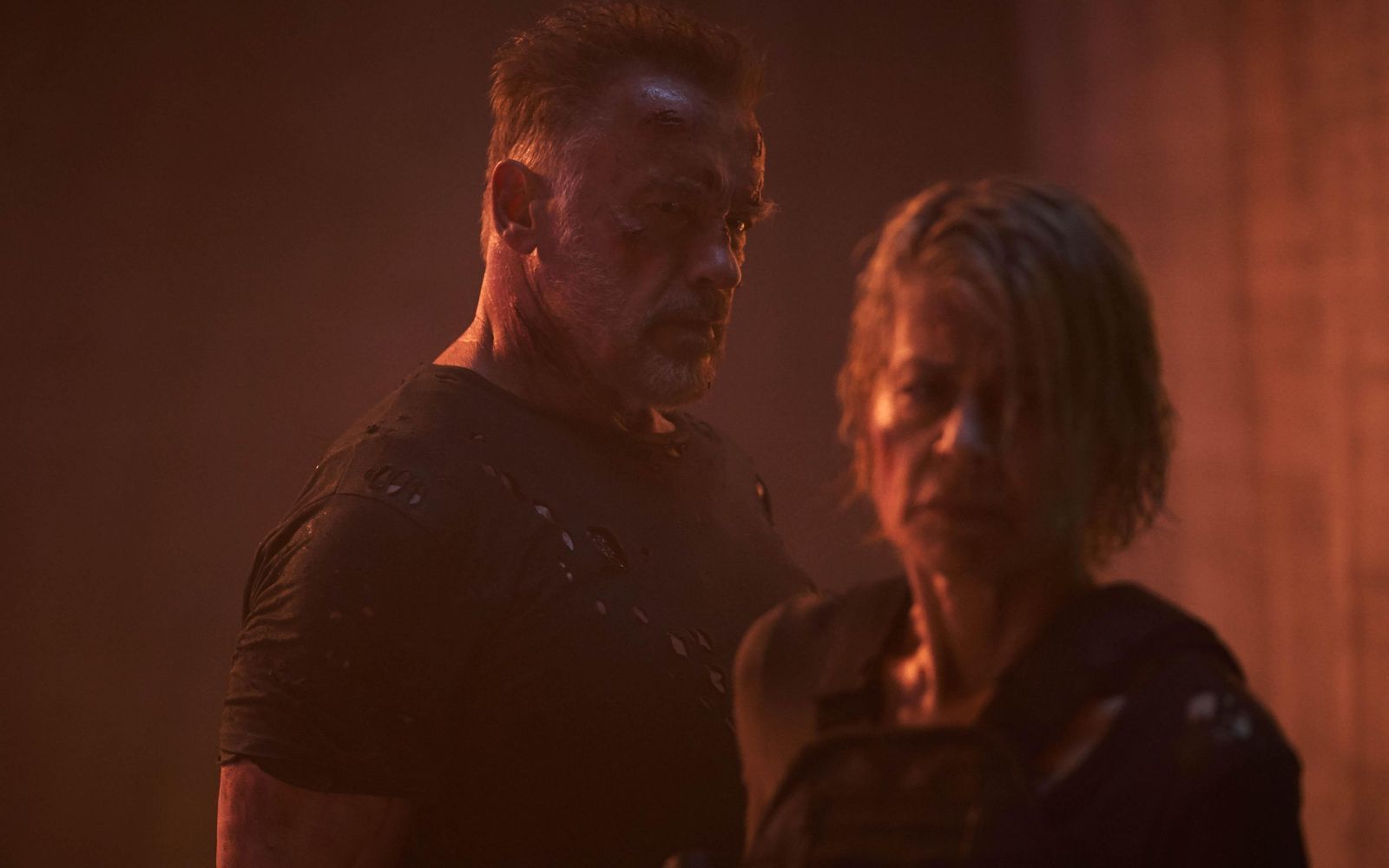 „Terminator: Dark Fate“ ist auch ein Zusammentreffen von Arnold Schwarzenegger und Linda Hamilton.  (Bild: 2019 Skydance Productions, LLC, Paramount Pictures Corporation and Twentieth Century Fox Film Corporation. All rights reserved. / Kerry Brown)