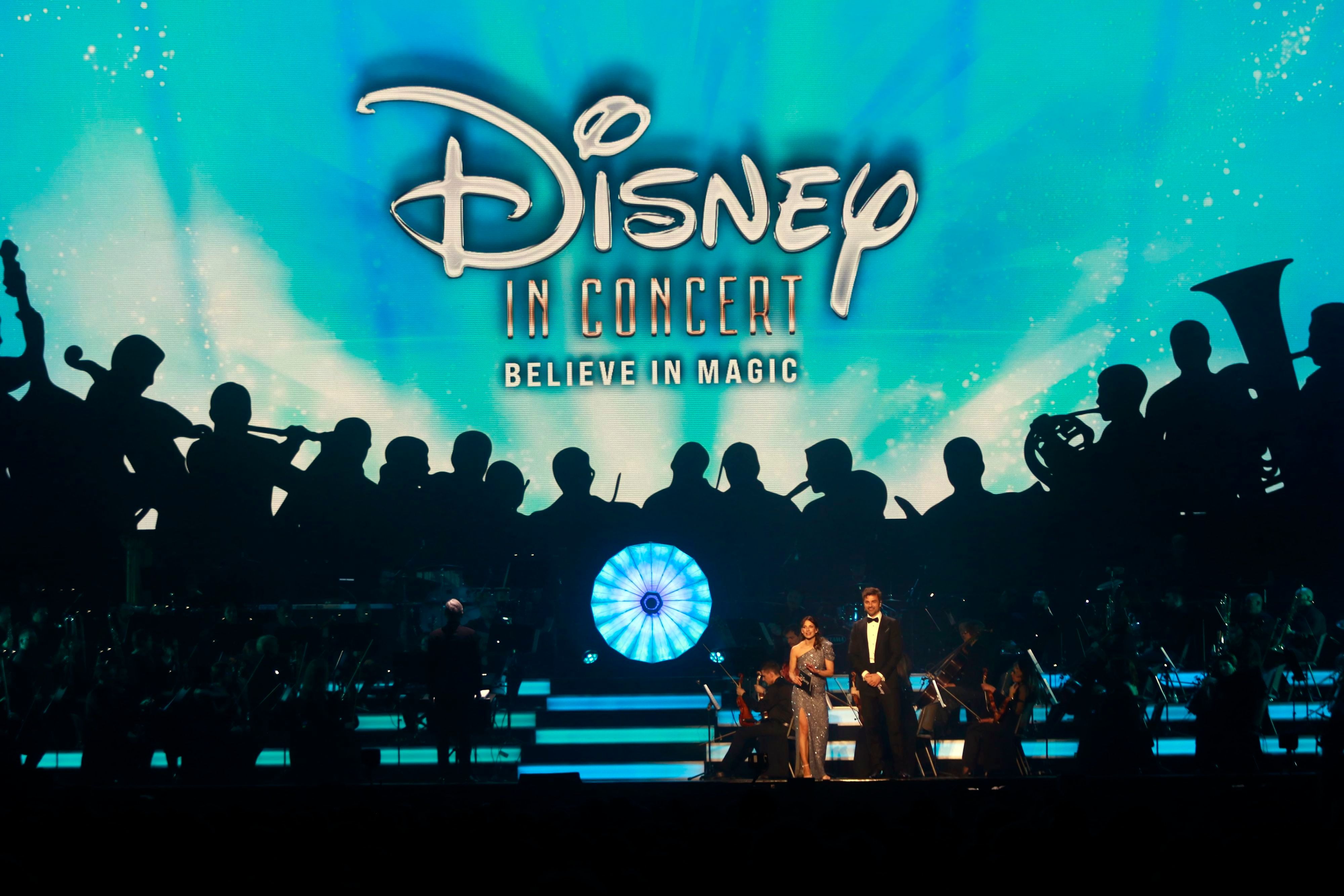 26.04.2024, Köln: Disney in Concert in der LANXESS Arena. Die erfolgreichsten Lieder der Disney Filme werden live mit Gesang und einem Orchester aufgeführt. Foto: Arton Krasniqi