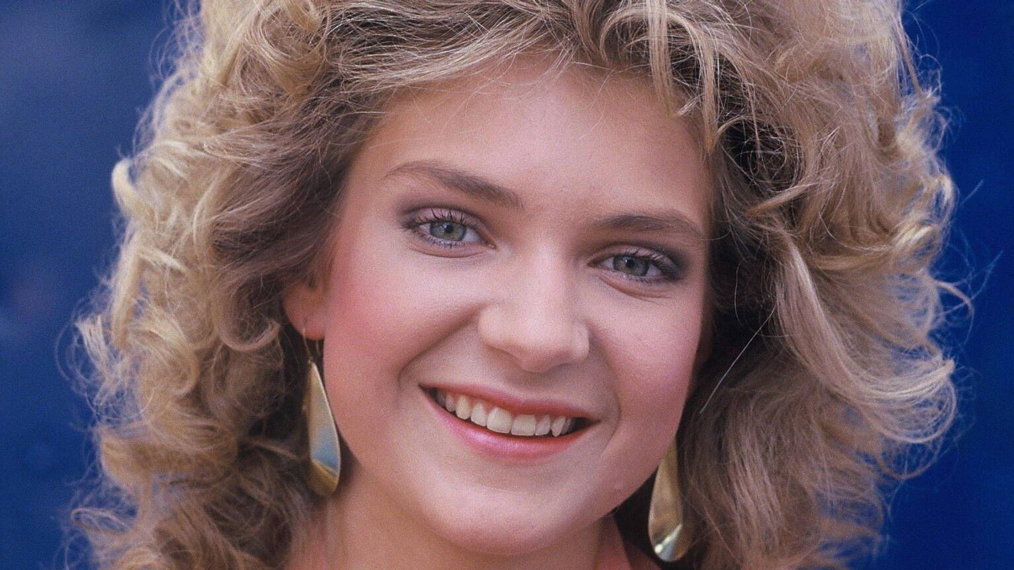 Die Schlagersängerin Tanja Jonak bei einem Auftritt 1987.