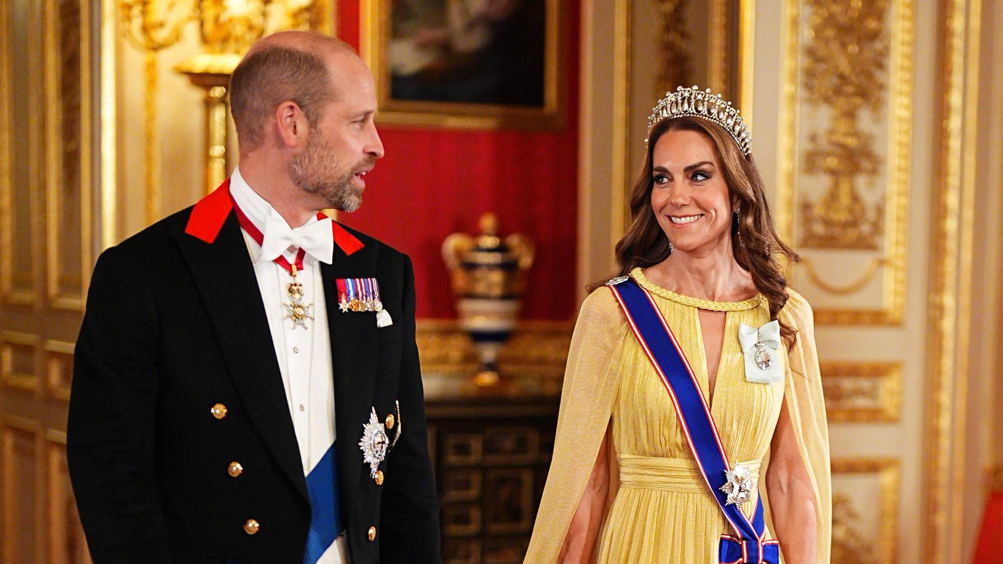 Prinz William und Prinzessin Kate treffen am 20. Oktober 2026 zum Staatsbankett auf Schloss Windsor ein. Anlass ist der dreitägige Staatsbesuch des Sultans von Oman.