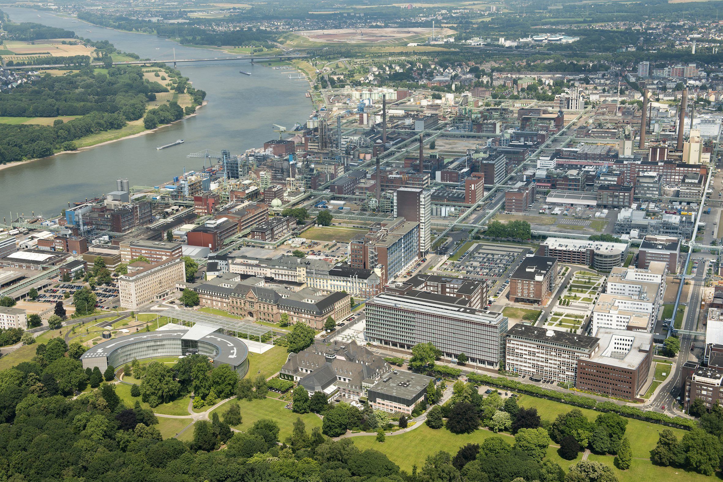 Luftaufnahme vom CHEMPARK Leverkusen Bild: Currenta
