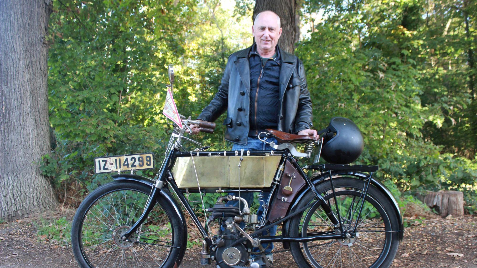 Horst Nordmann und sein Motorrad