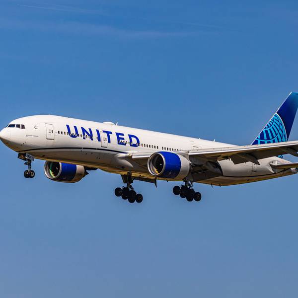 Boeing 777-200 im Flug.