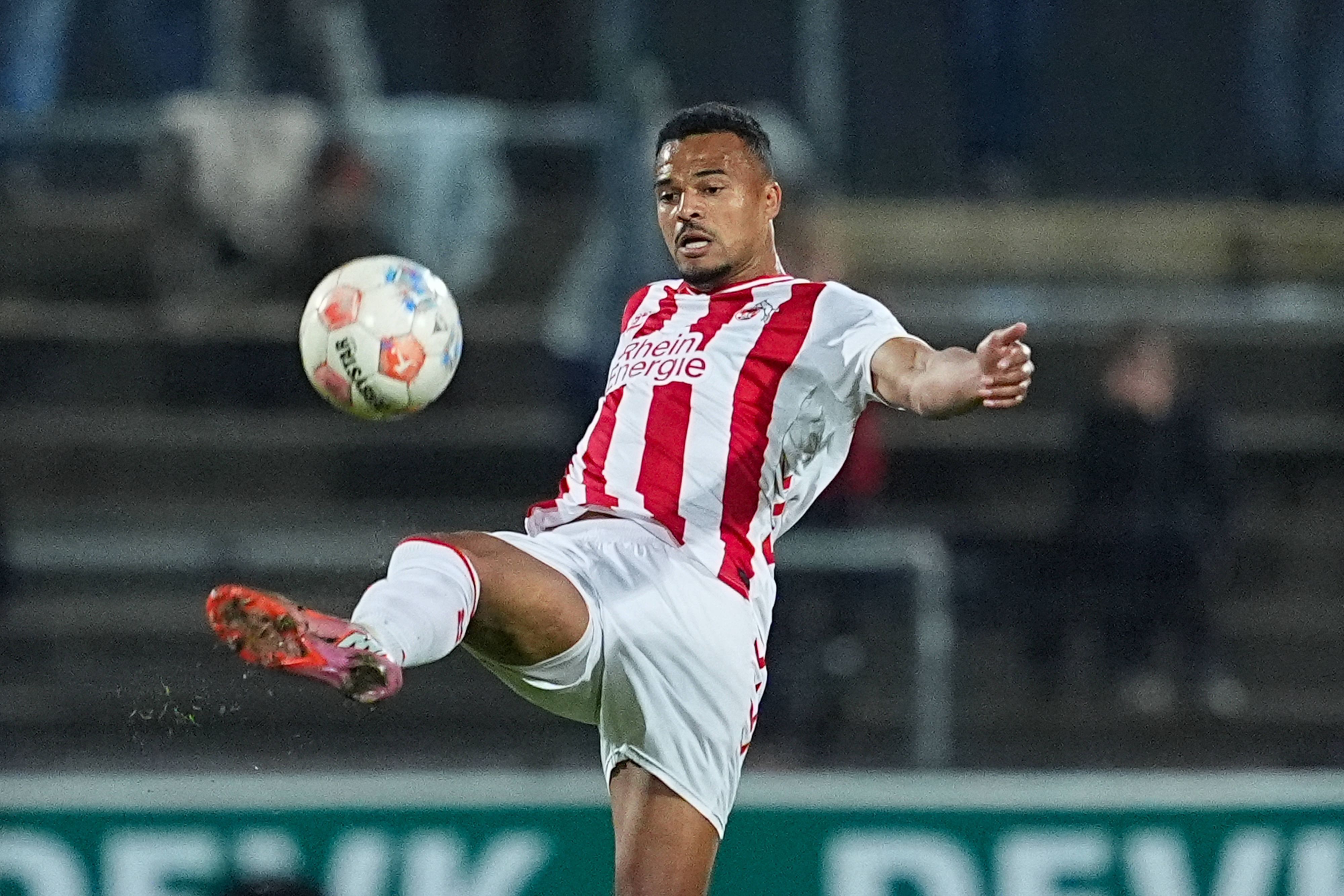 17.04.2026, xydrx, Fußball, Regionalliga West, FC Köln II - SC Fortuna Köln , Saison 2025 2026, Franz-Kremer-Stadion: Marvin Ajani FC Köln II, 22 *** 17 04 2026, xydrx, Football, Regionalliga West, FC Köln II SC Fortuna Köln , Season 2025 2026, Franz Kremer Stadion Marvin Ajani FC Köln II, 22 Copyright: HMBxMedia/YannisxDreimann
